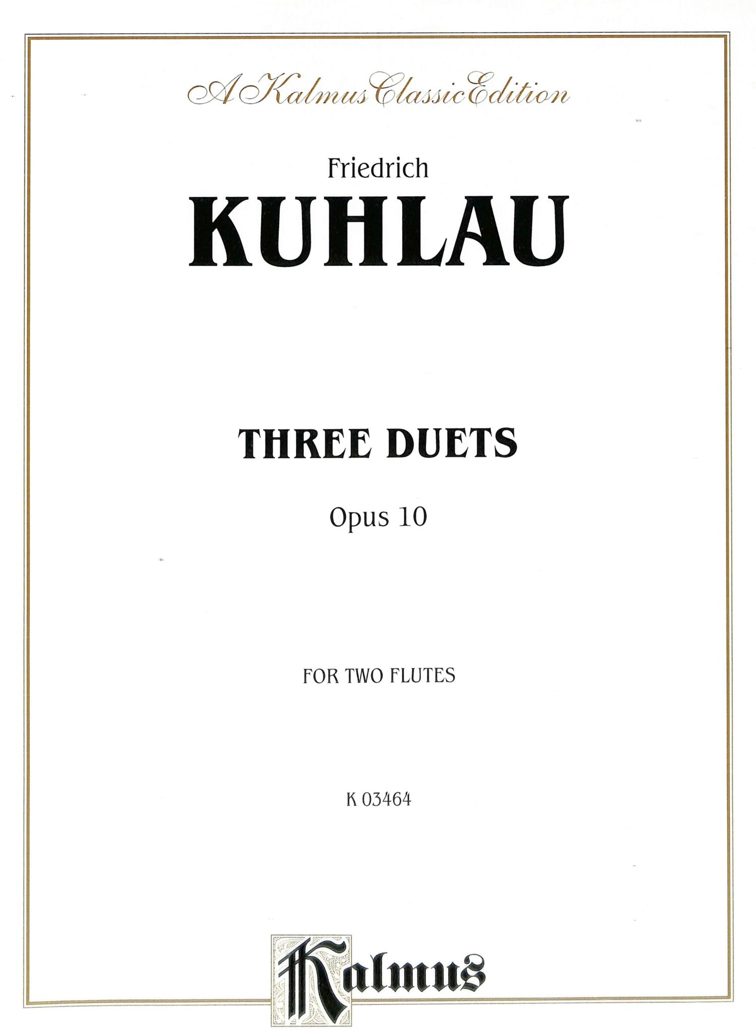 Kuhlau, F :: Three Duets op. 10