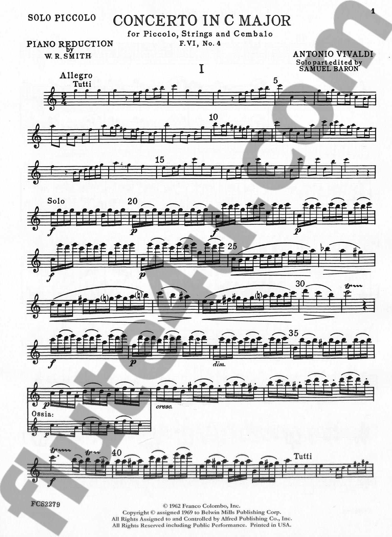Vivaldi, A :: Concerto in C Major F.VI, No. 4