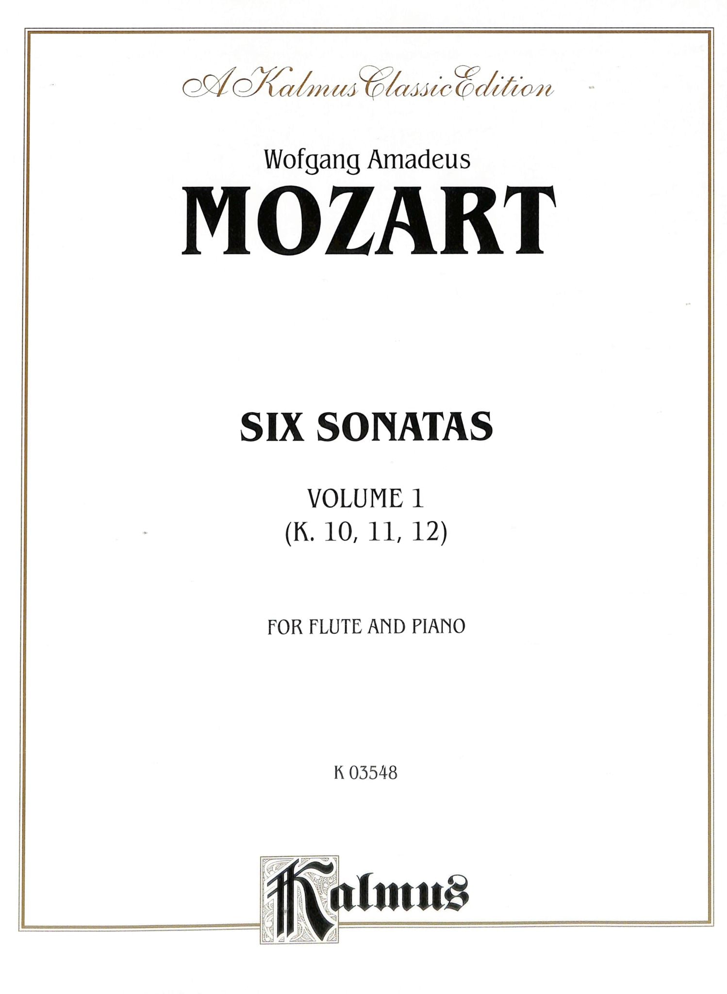Mozart, WA :: Six Sonatas Vol. 1 (K. 10, 11, 12)