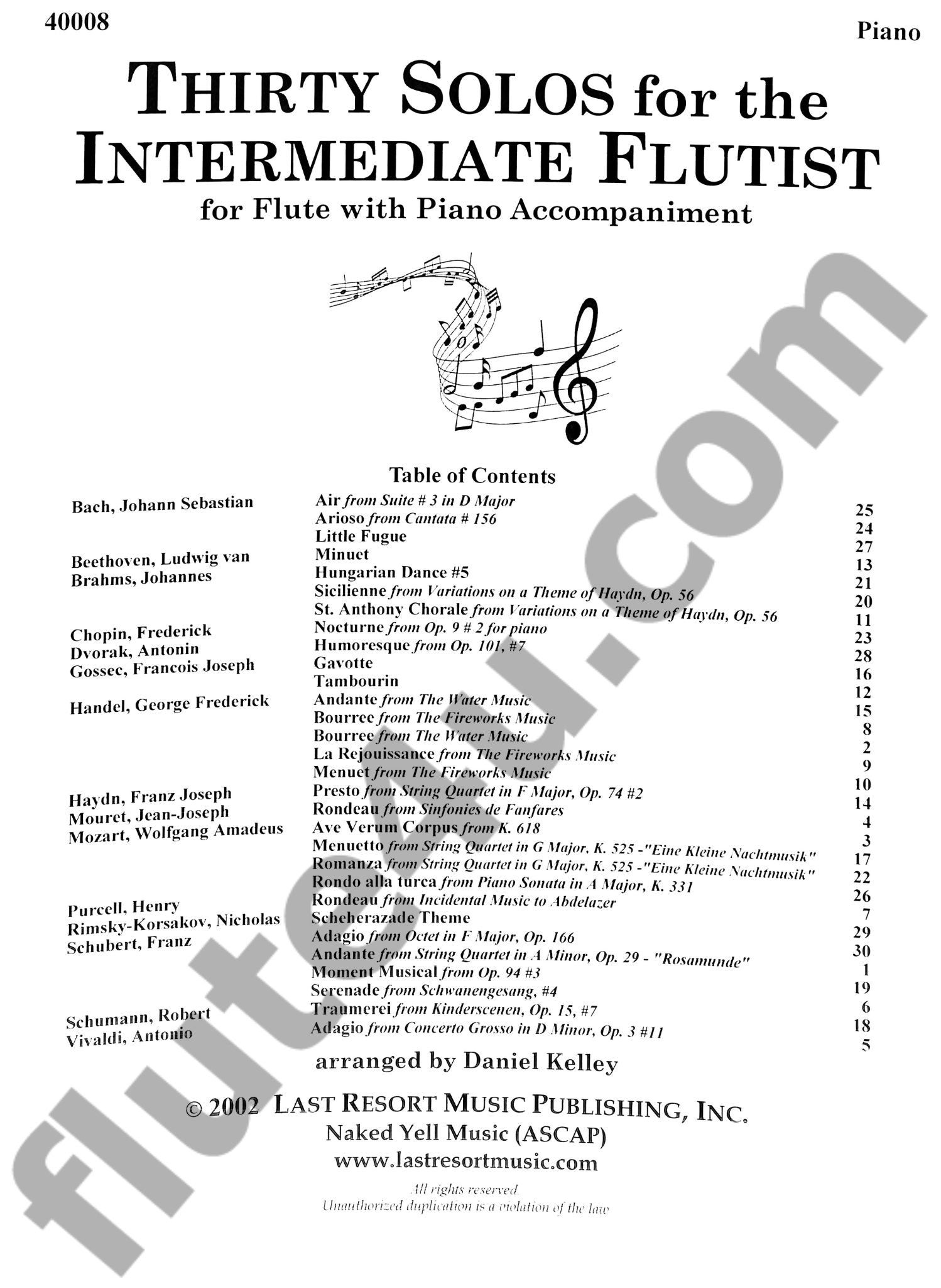 Various :: 30 Solos for the Intermediate Flutist