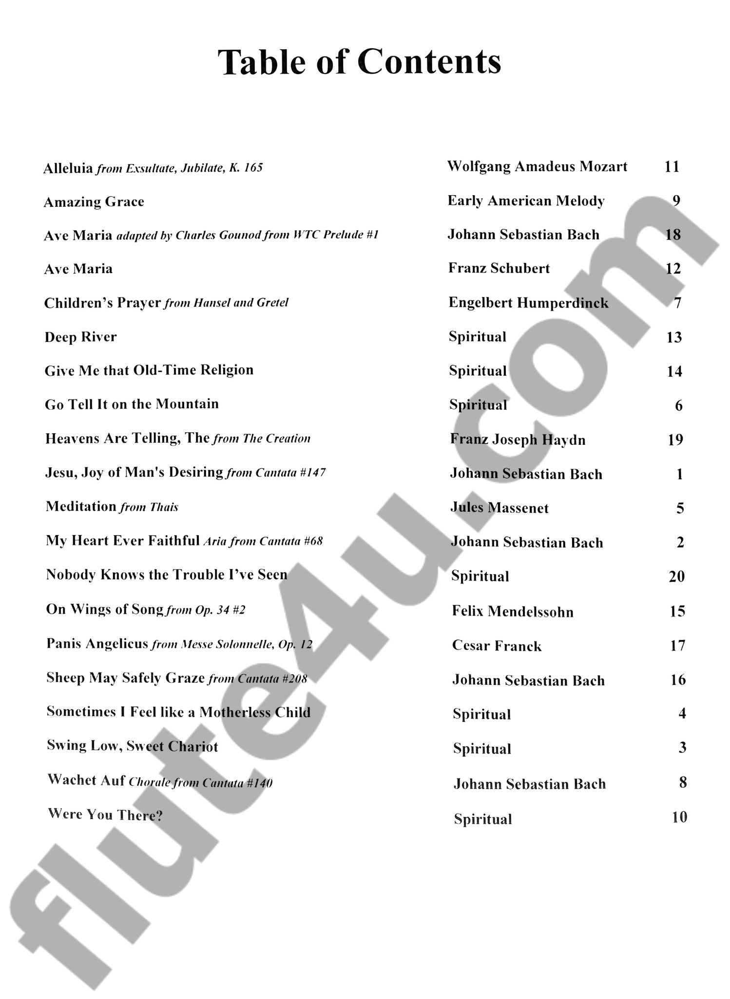 Various :: Twenty Sacred and Spiritual Solos