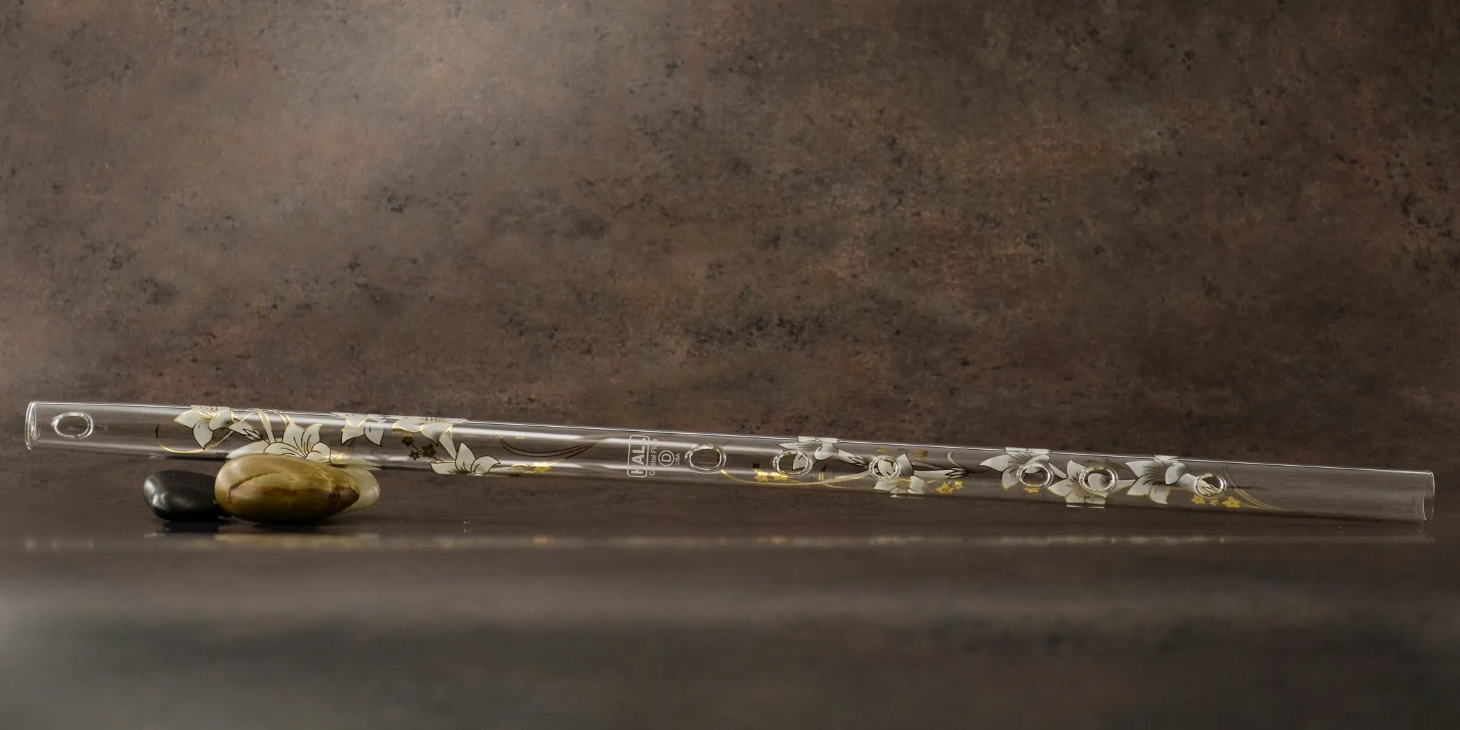 White Lily Hall Crystal Flute