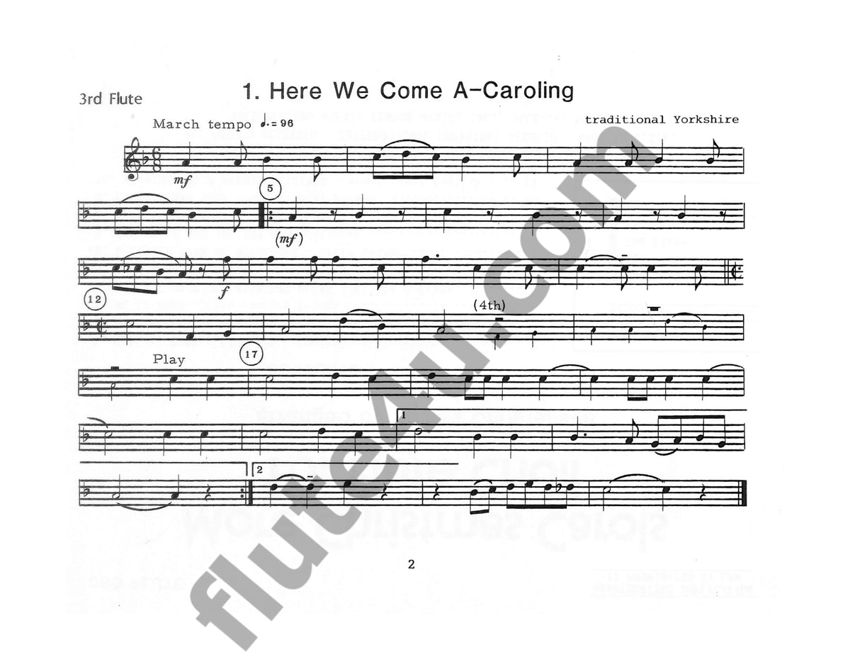 Various :: More Christmas Carols For Flute Choir – 3rd Flute