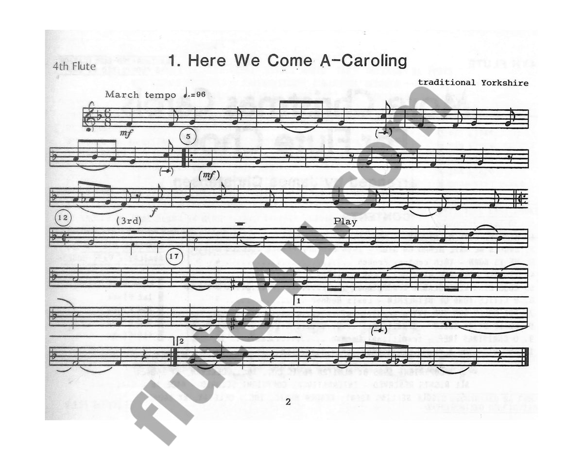Various :: More Christmas Carols For Flute Choir – 4th Flute