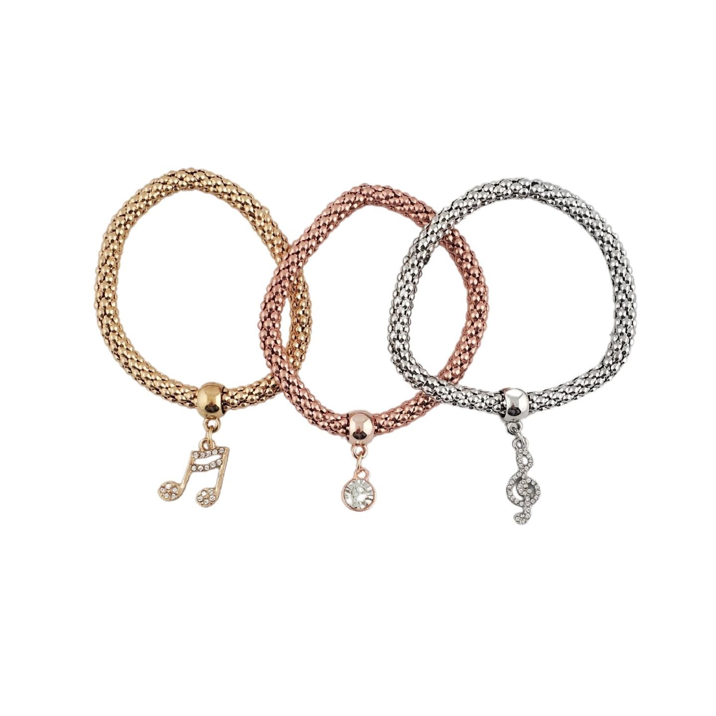 Bracelet - Rose Gold Music Charm