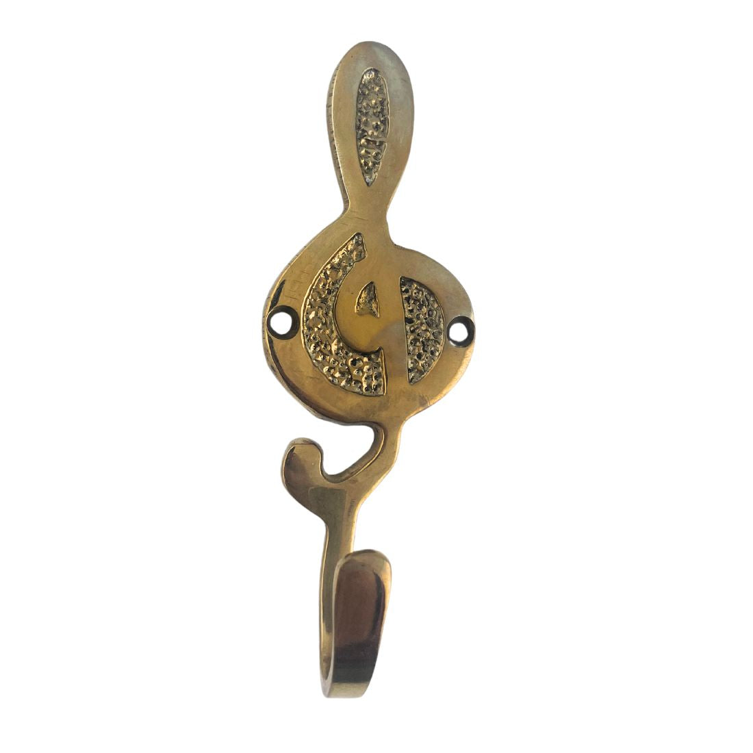 Brass Treble Clef Wall Hook