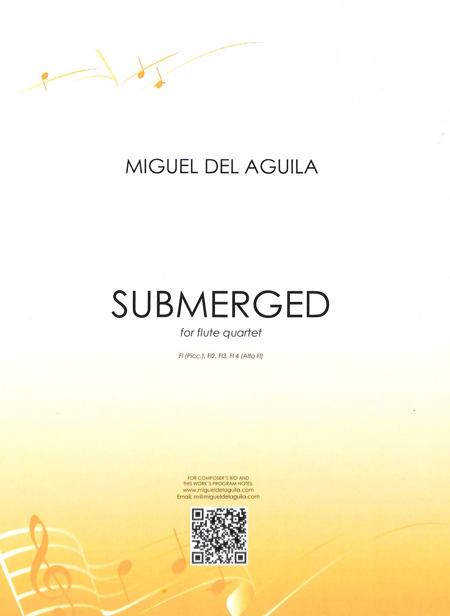 del Aguila, M :: Submerged (flute quartet)