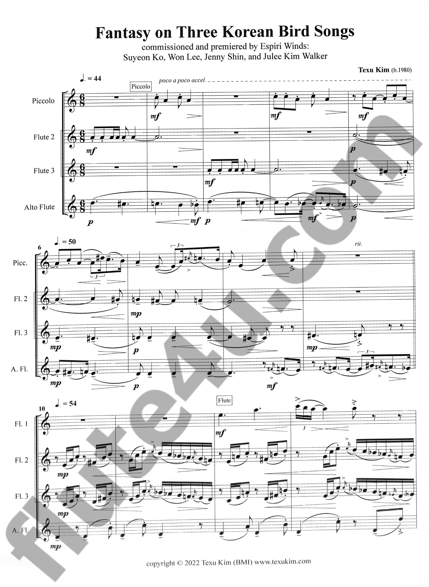 Kim, T :: Fantasy on Three Korean Bird Songs