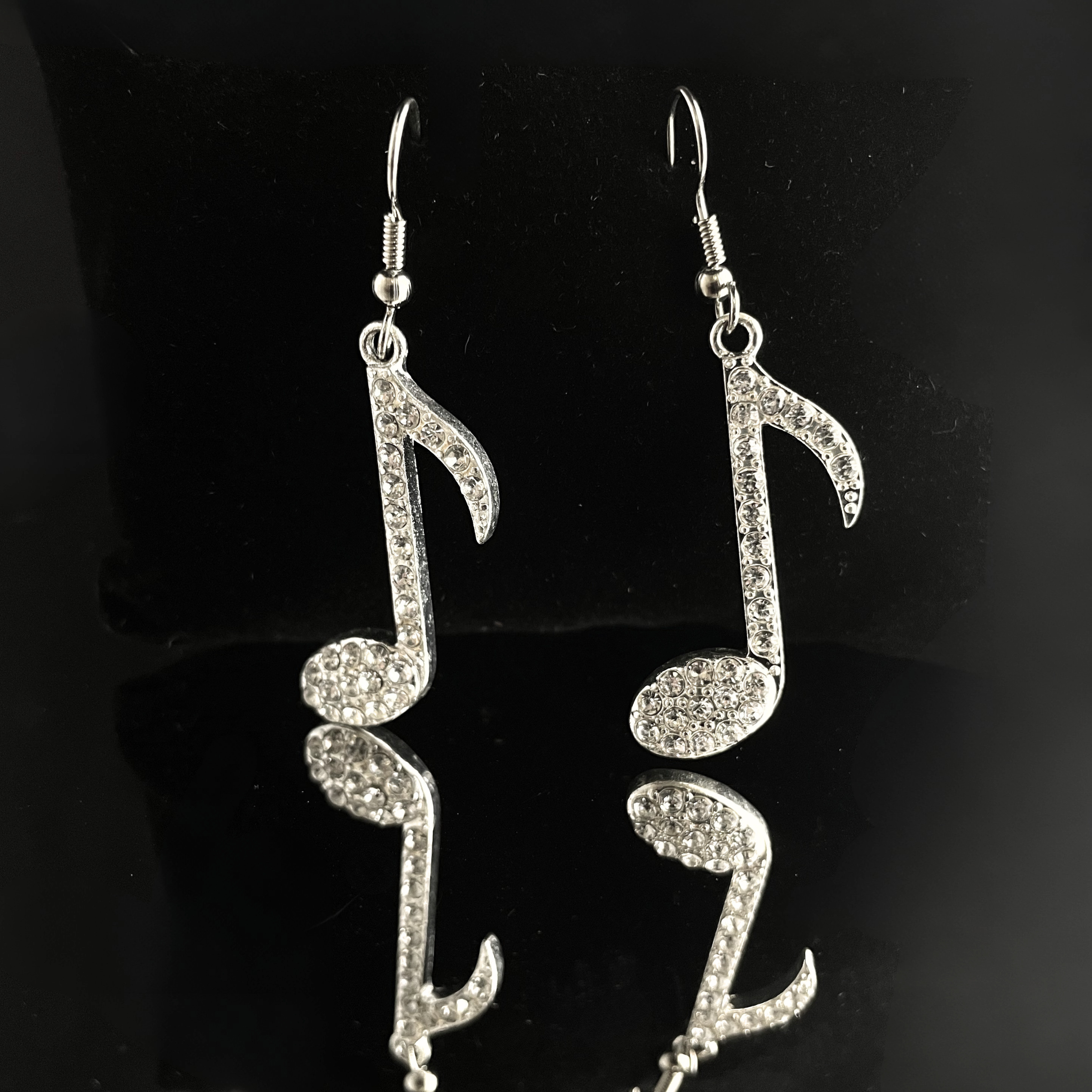 Earrings - Crystal Eighth Note