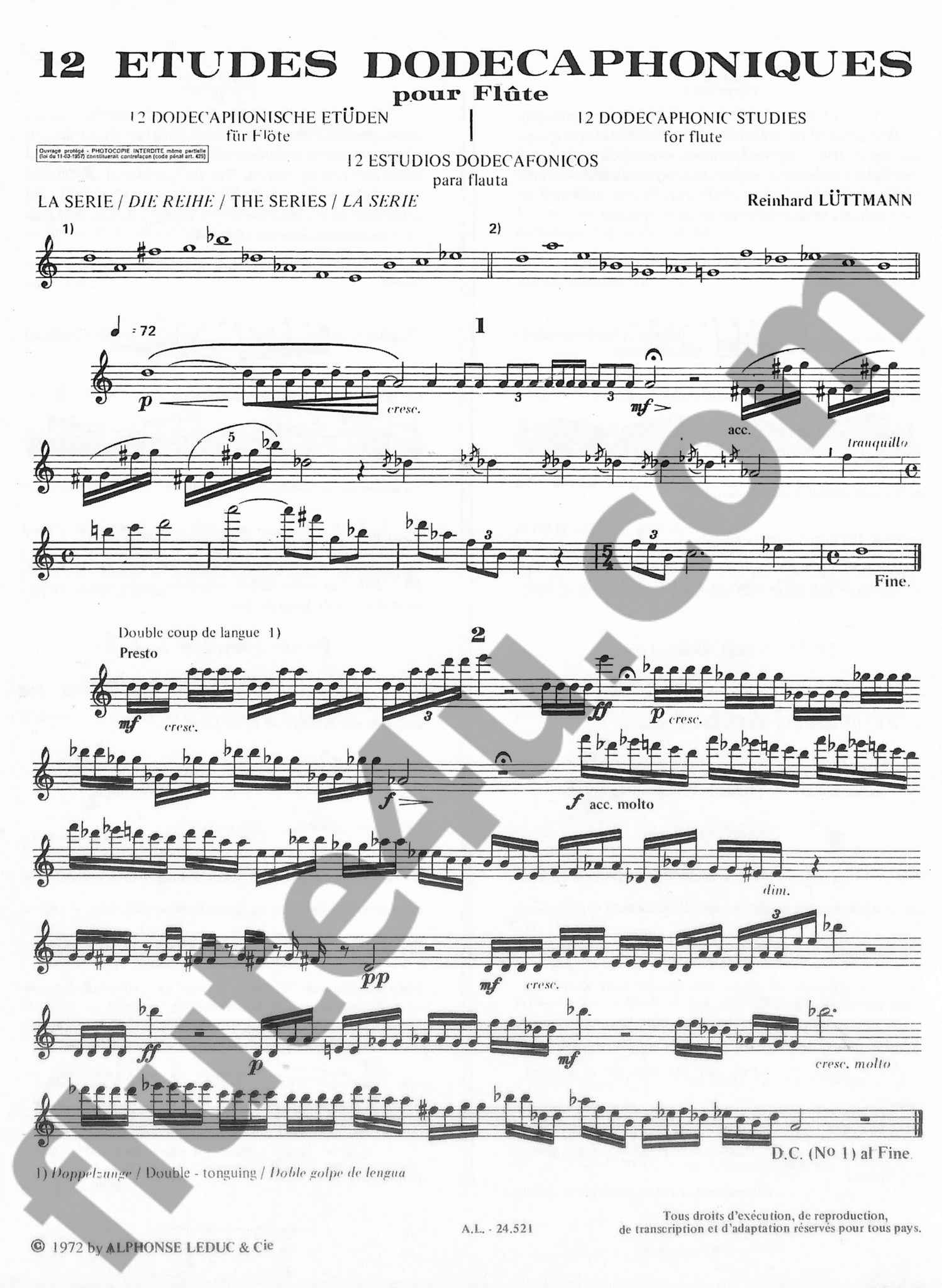 Luttmann, R :: Douze Etudes Dodecaphoniques