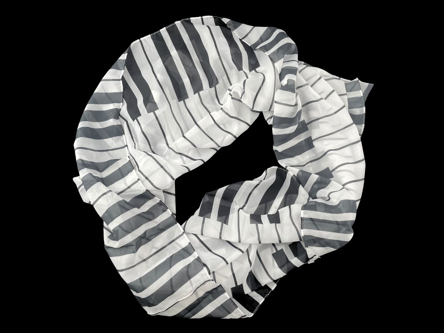 Scarf - Chiffon Piano (Infinity)