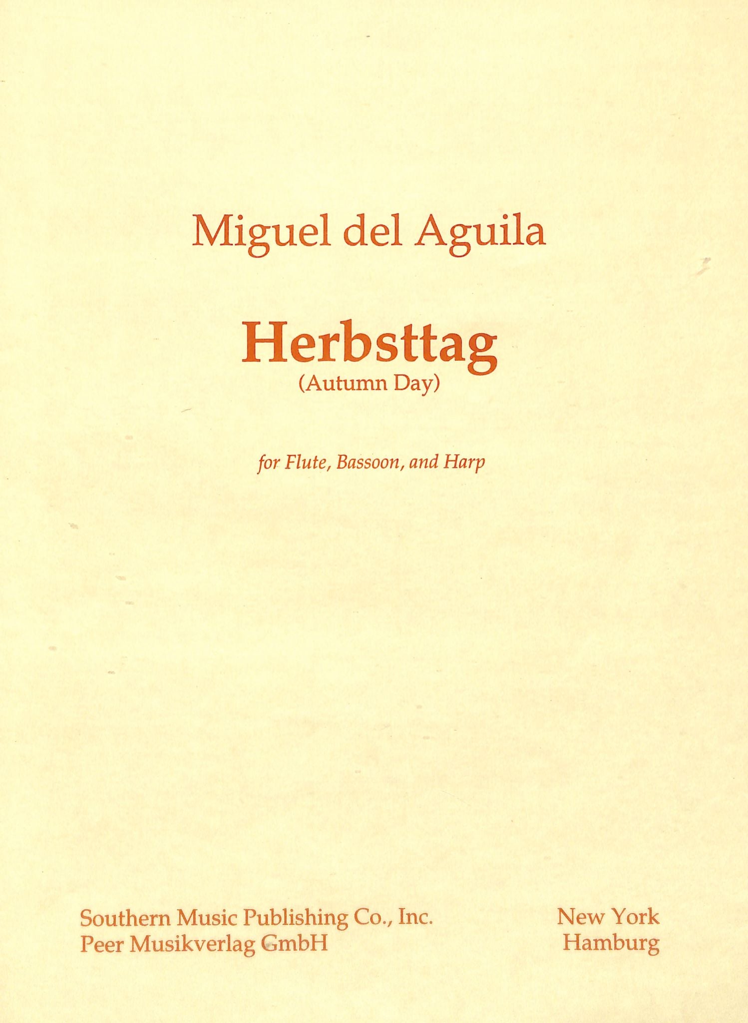 del Aguila, M :: Herbsttag (Autumn Day)