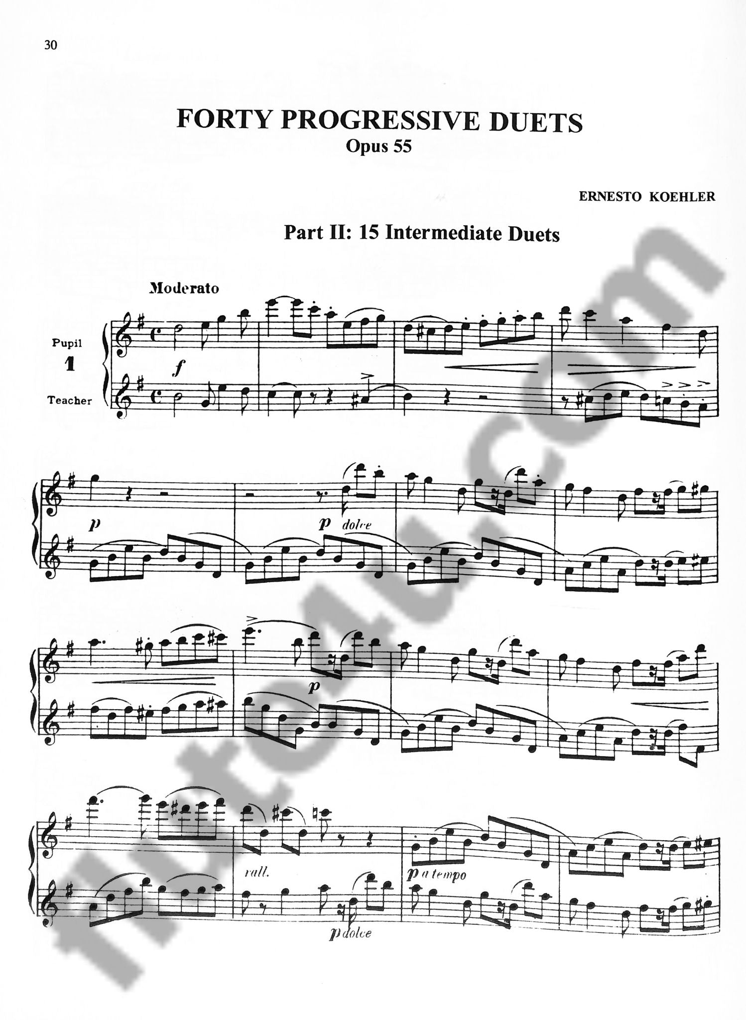 Koehler, E :: Forty Progressive Duets Opus 55