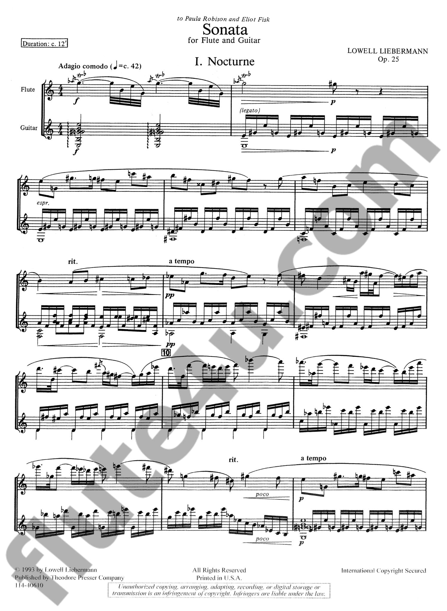 Liebermann, L :: Sonata