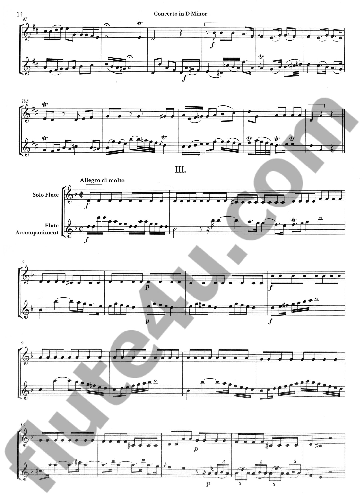 Bach, CPE :: Concerto in D Minor, H. 484.1