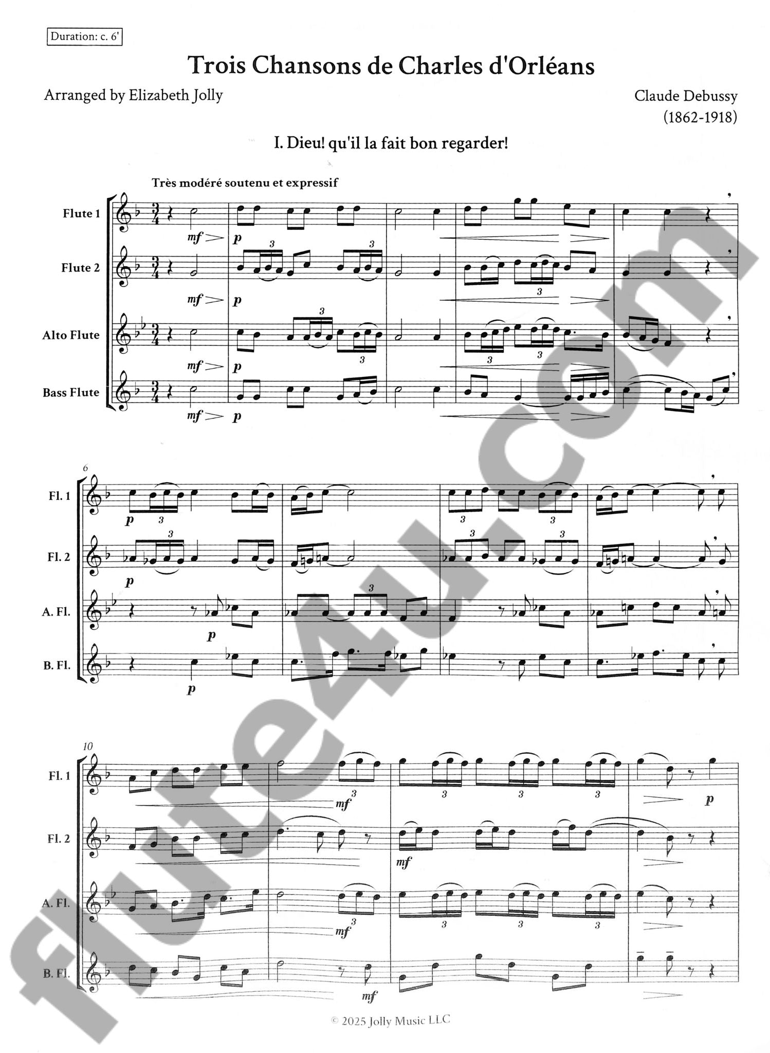 Debussy, C :: Trois Chansons de Charles D'Orleans