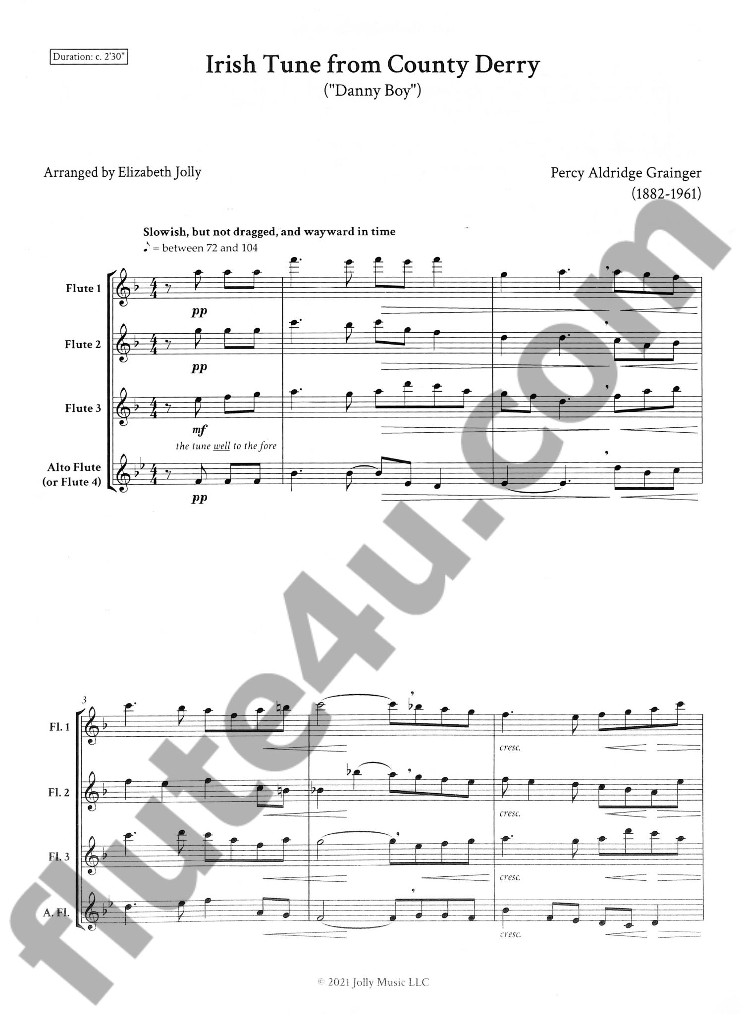 Grainger, PA :: Irish Tune from County Derry "Danny Boy"