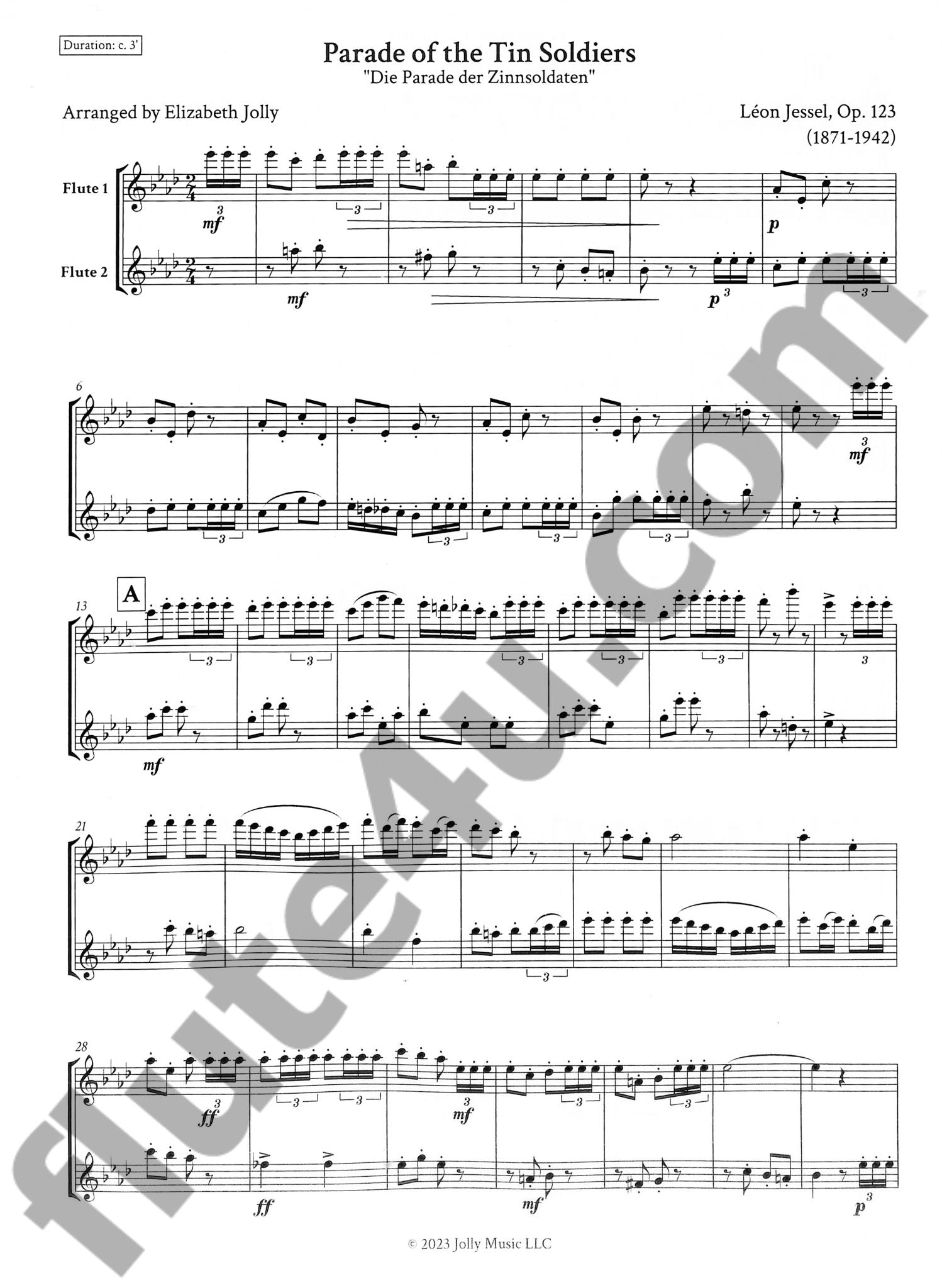 Jessel, L :: Parade of the Tin Soldiers, Op. 123 (flute duet)