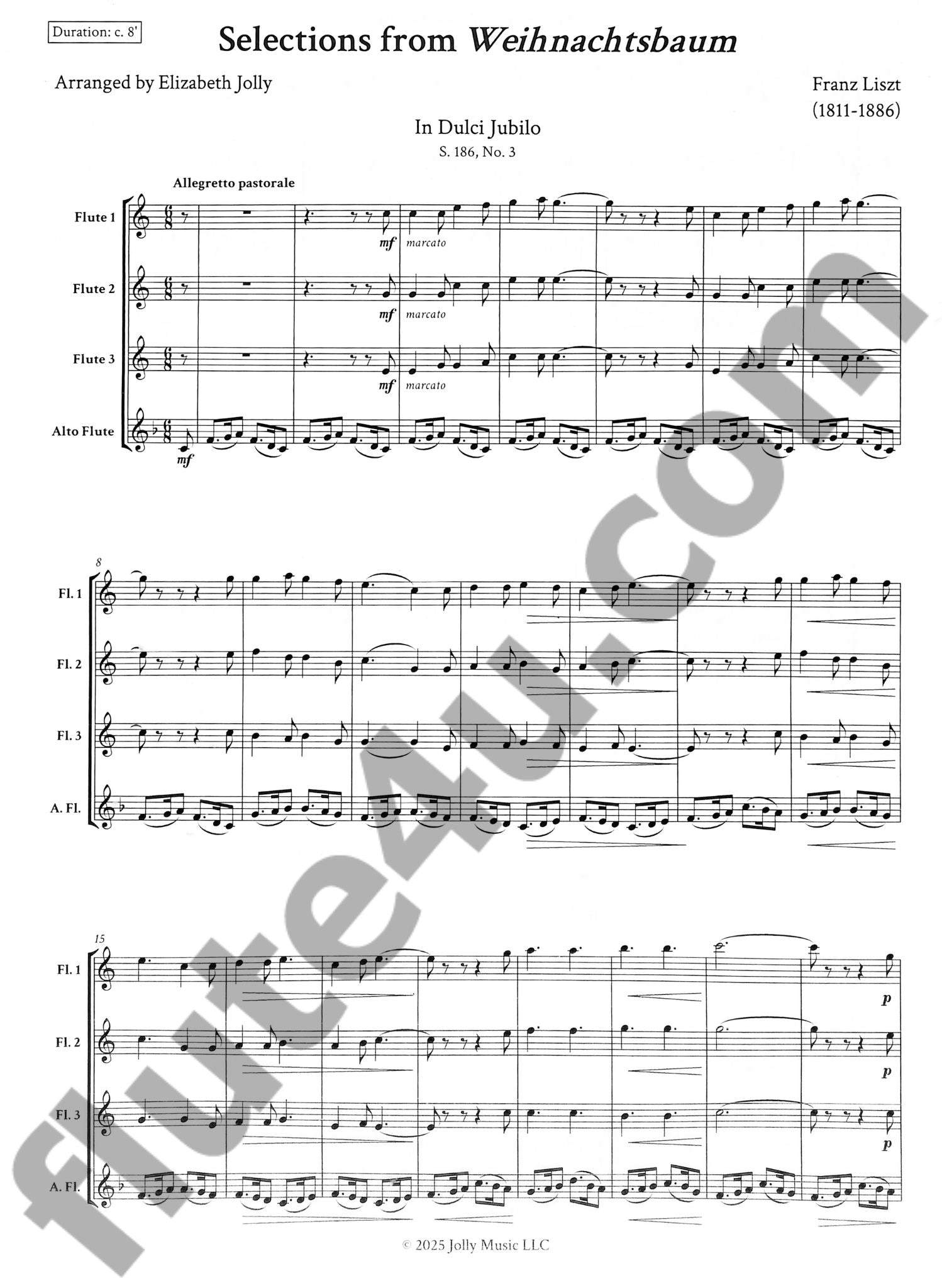 Liszt, F :: Selections from 'Weihnachtsbaum', S. 186