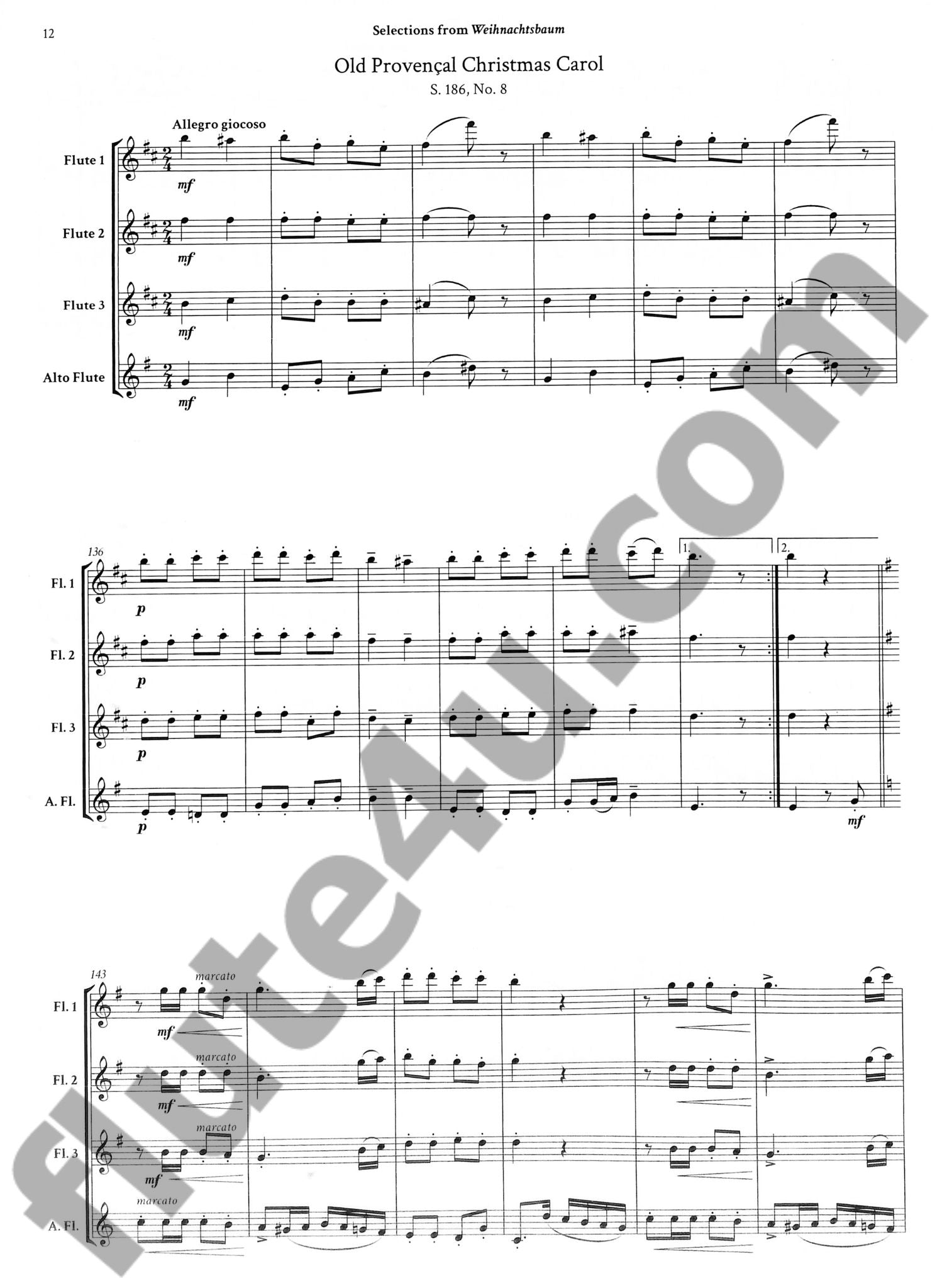 Liszt, F :: Selections from 'Weihnachtsbaum', S. 186
