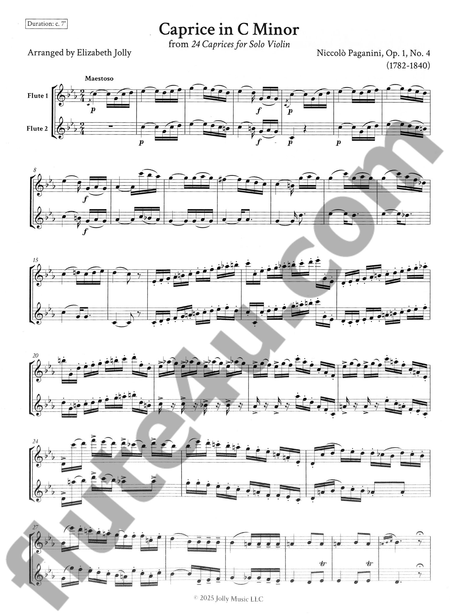 Paganini, N :: Caprice in C Minor from Op. 1, No. 4