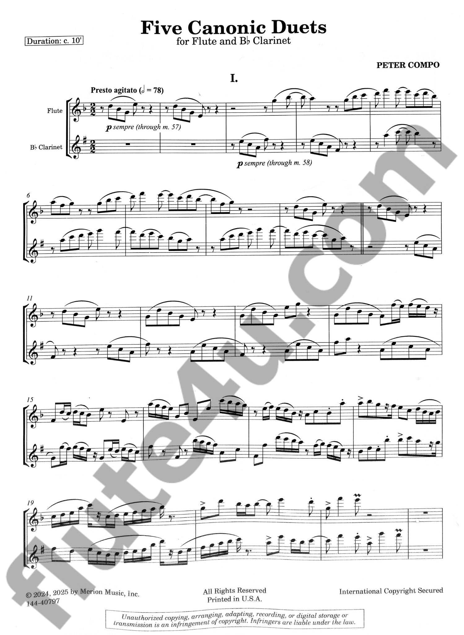 Compo, P :: Five Canonic Duets