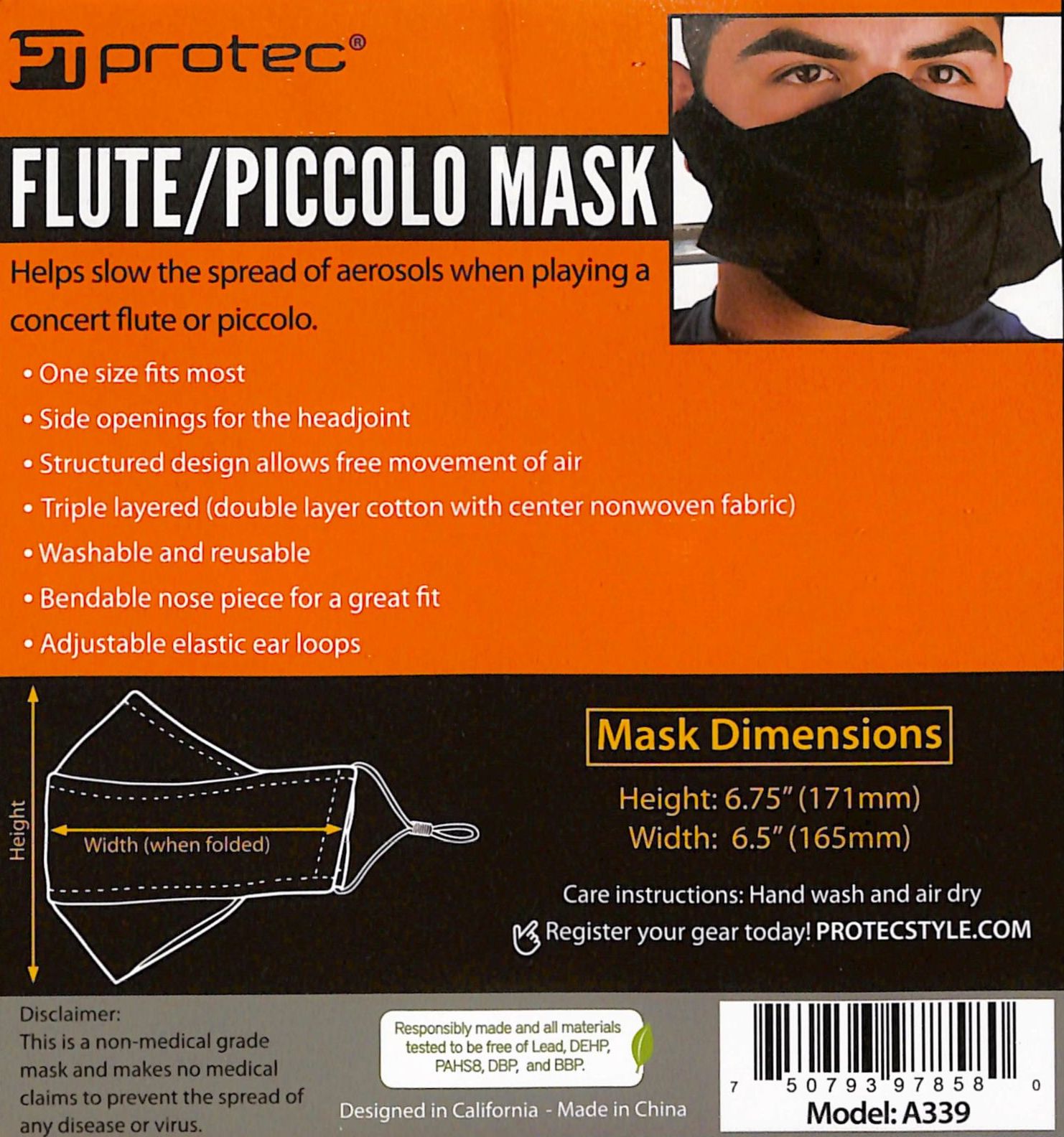 Protec Flute/Piccolo Mask