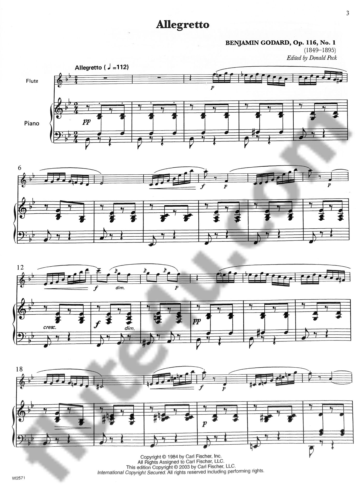 Godard, B :: Allegretto op. 116, No. 1