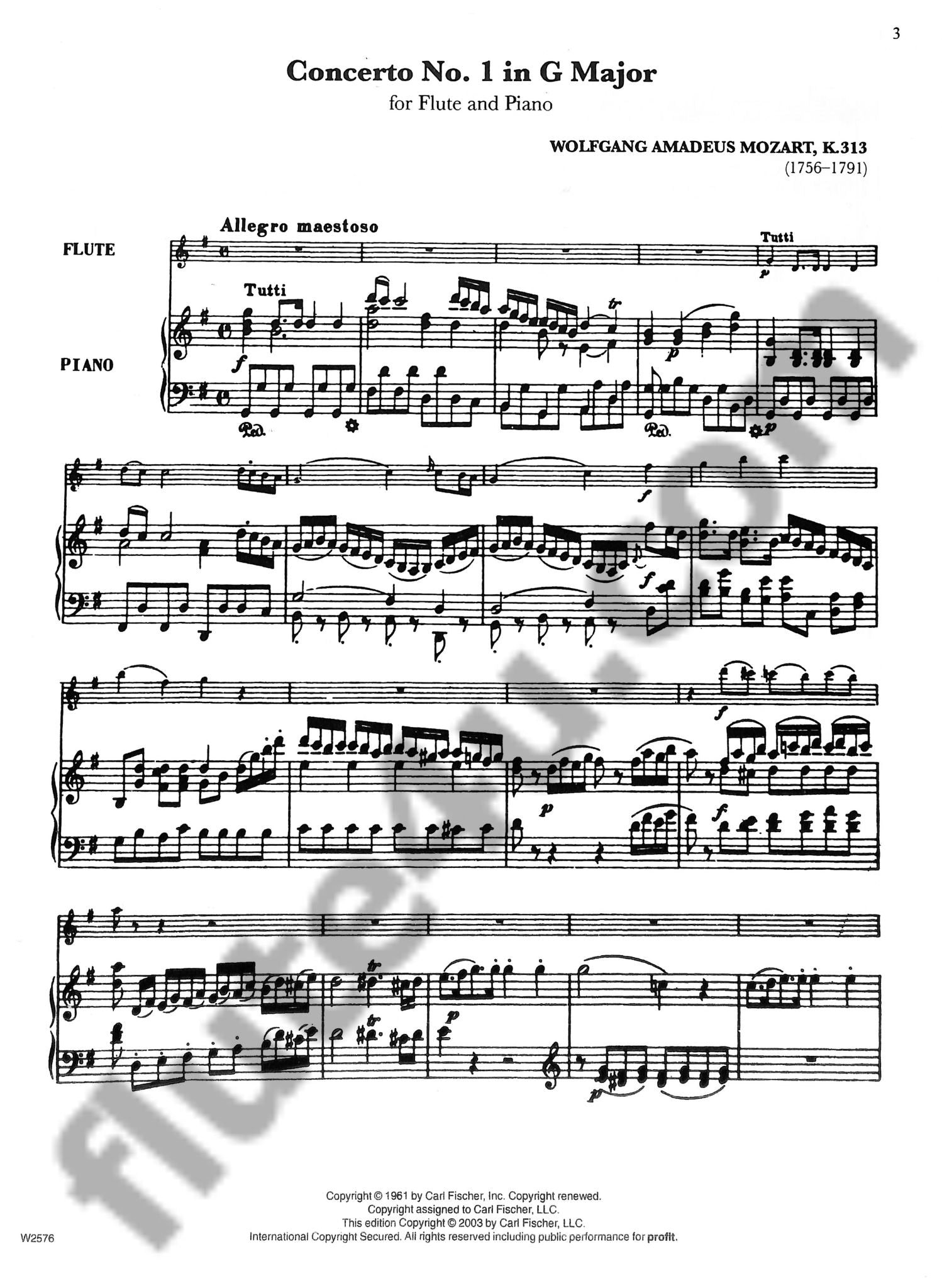 Mozart, WA :: Concerto No. 1 in G Major K. 313