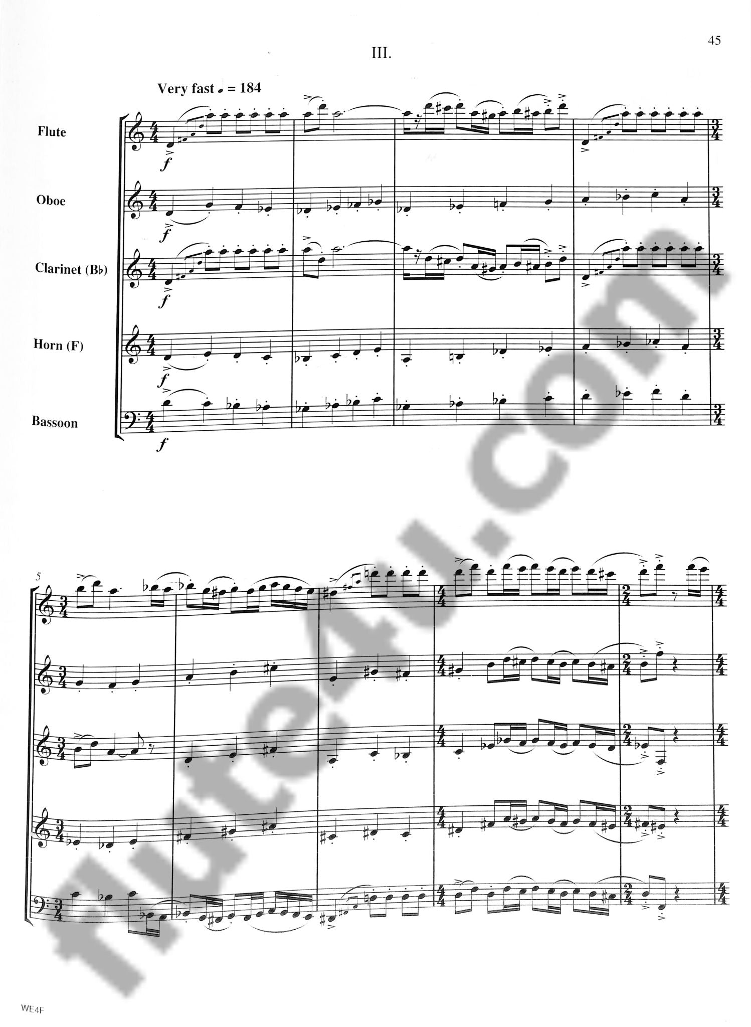 Maslanka, D :: Quintet for Winds No. 3