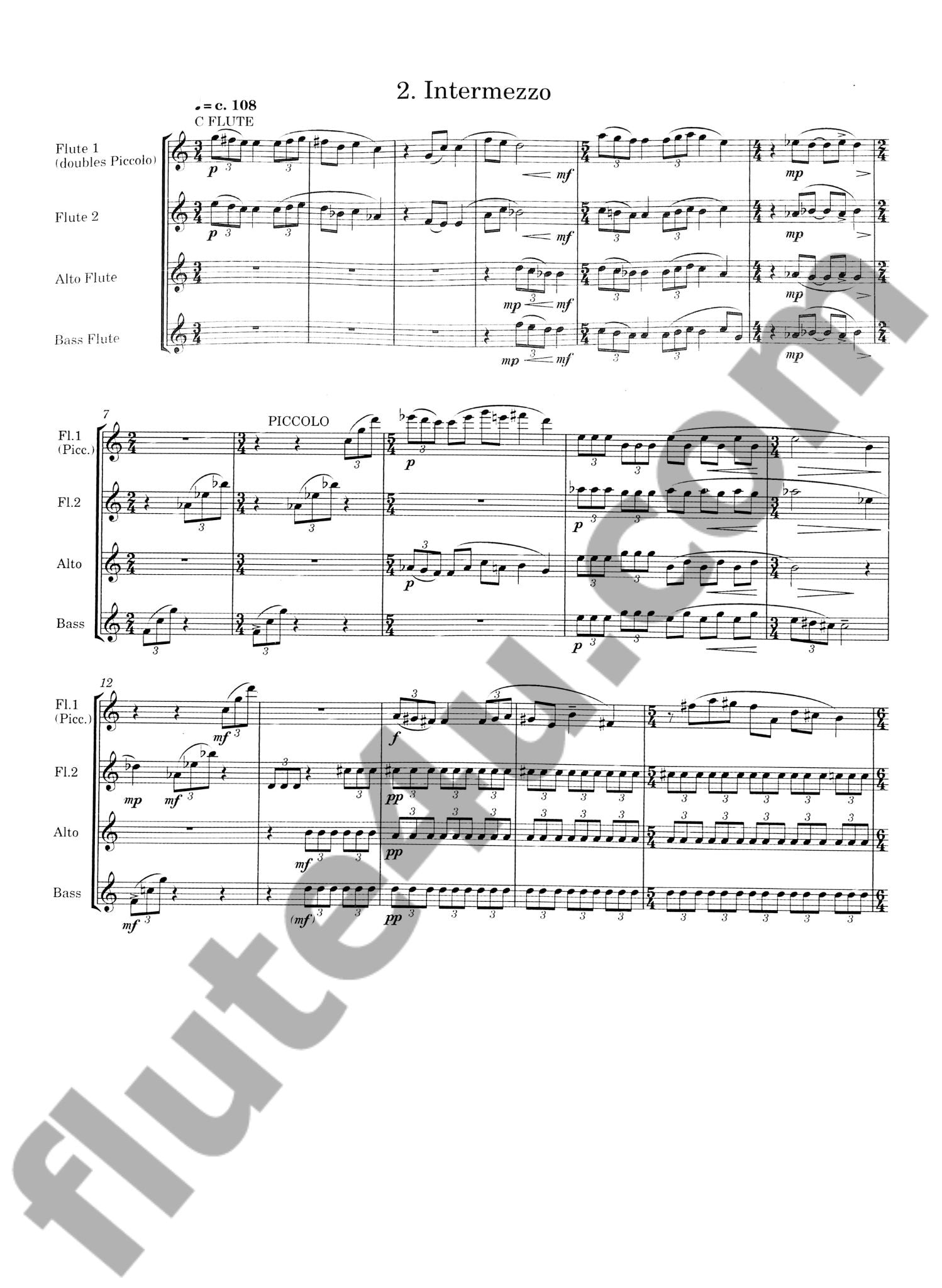 Schocker, G :: Flute Quartet No. 1
