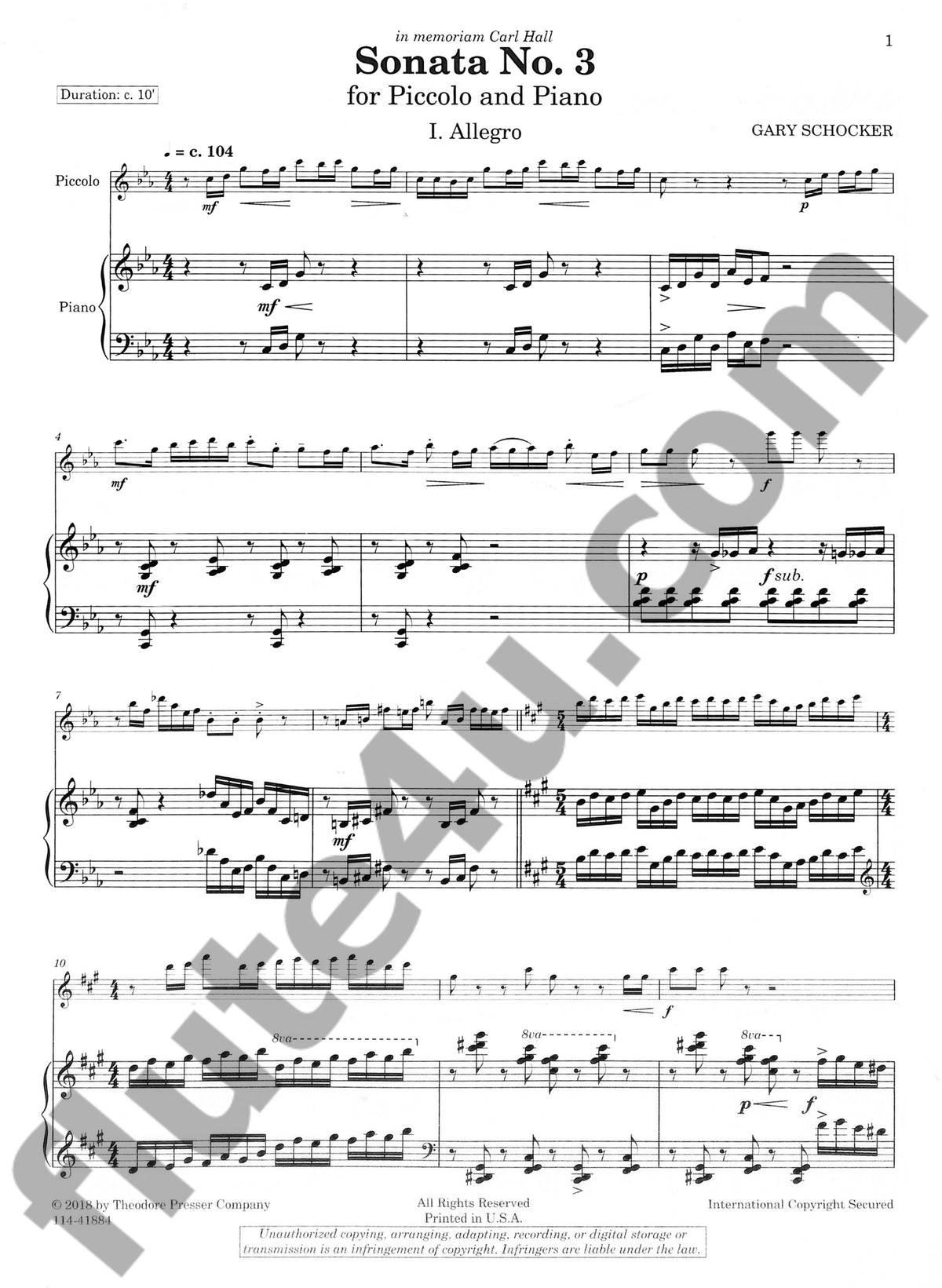 Schocker, G :: Sonata No. 3