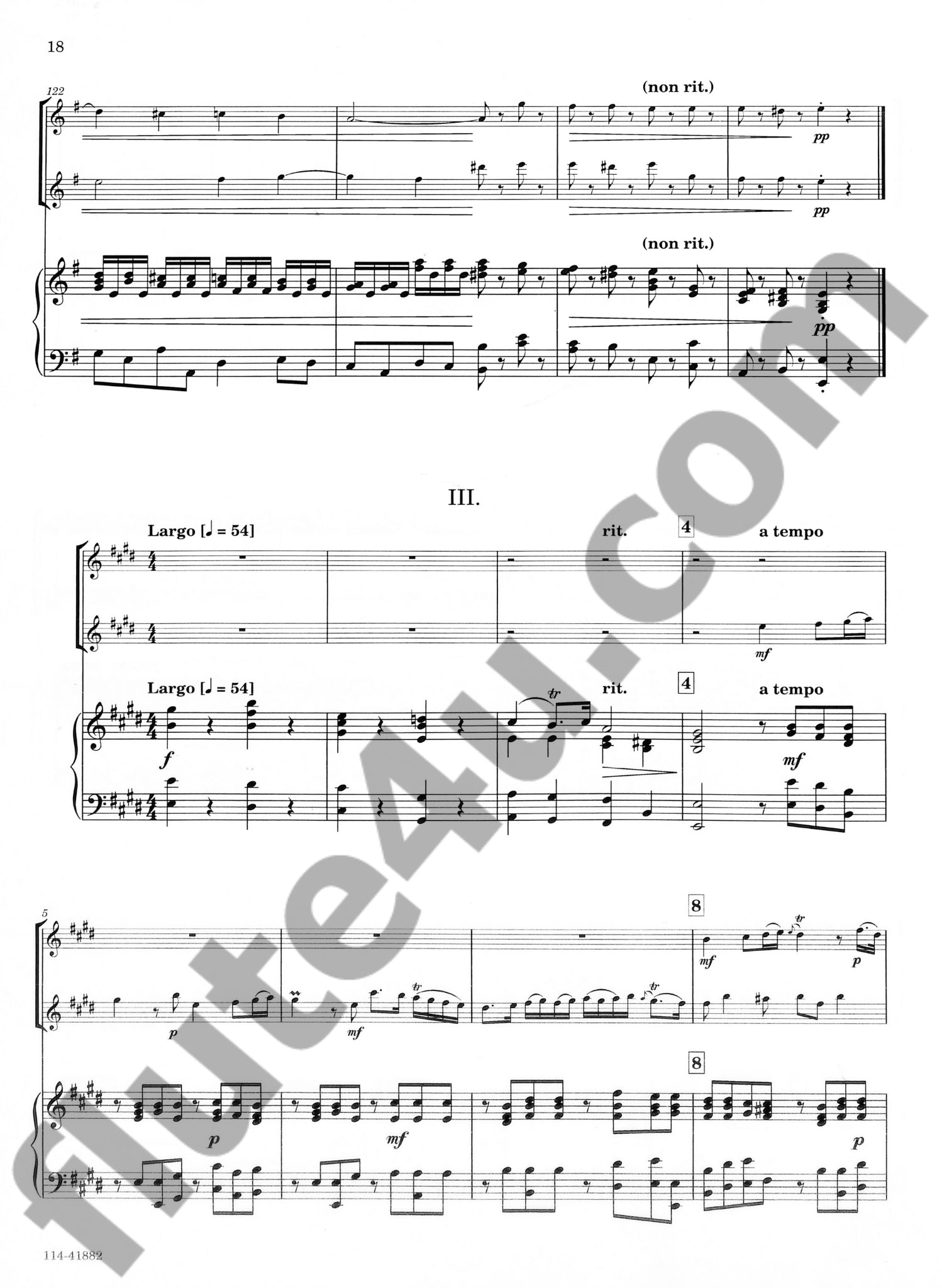 Telemann, GP :: Concerto in E Minor TWV 52:e1