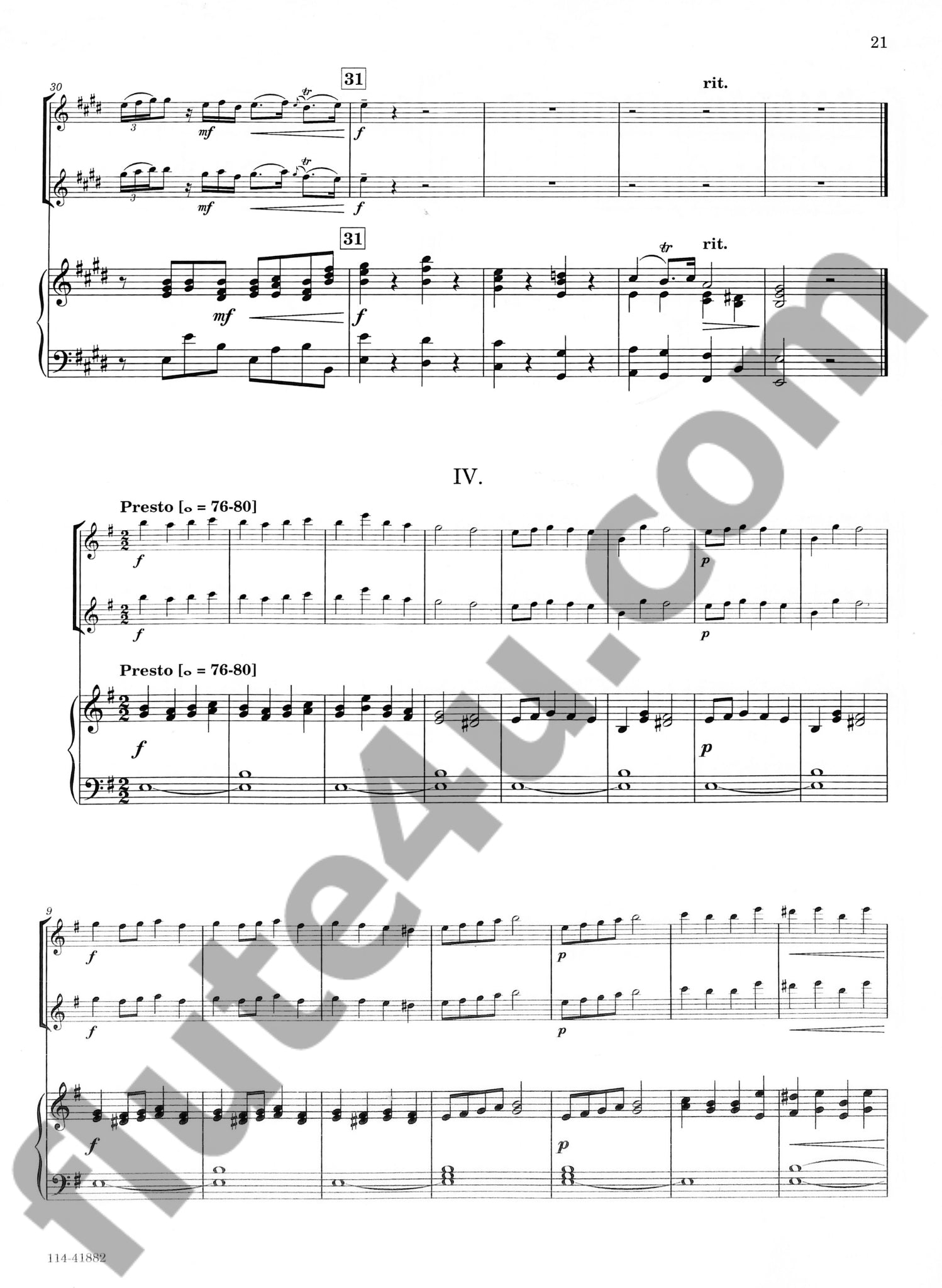 Telemann, GP :: Concerto in E Minor TWV 52:e1