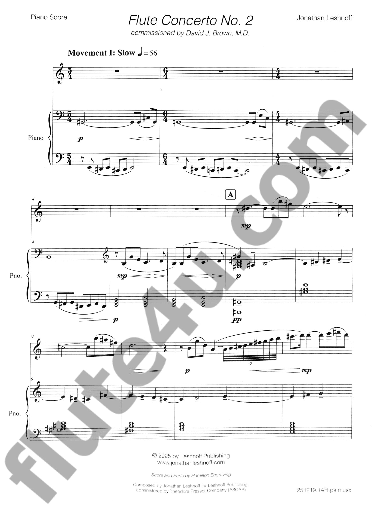 Leshnoff, J :: Flute Concerto No. 2