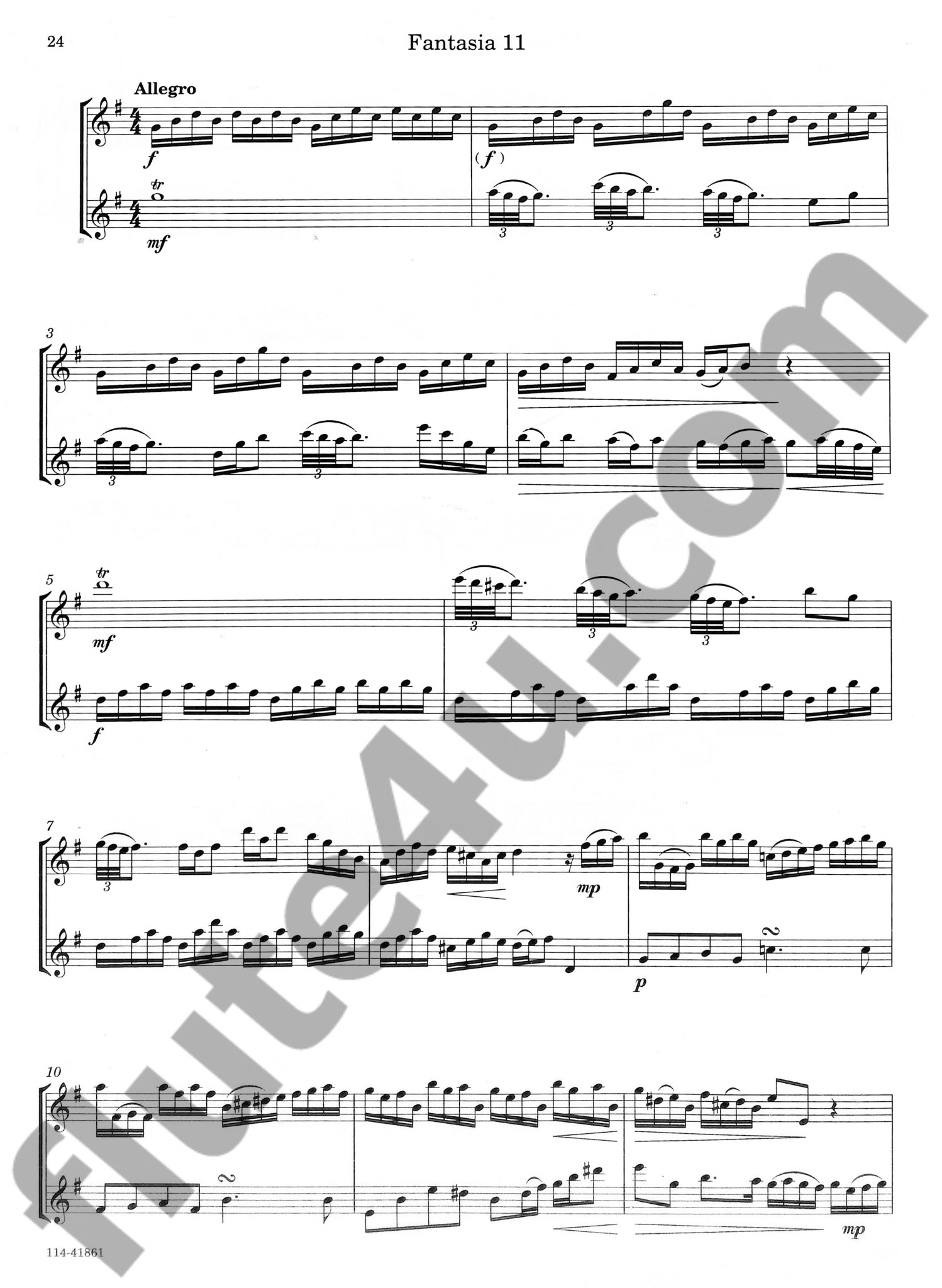 Telemann, GP :: Telemann for Two, Vol. II, Fantasias 7-12