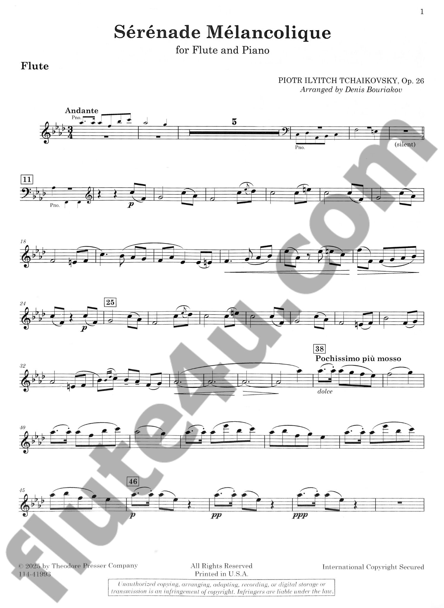Tchaikovsky, PI :: Serenade Melancolique