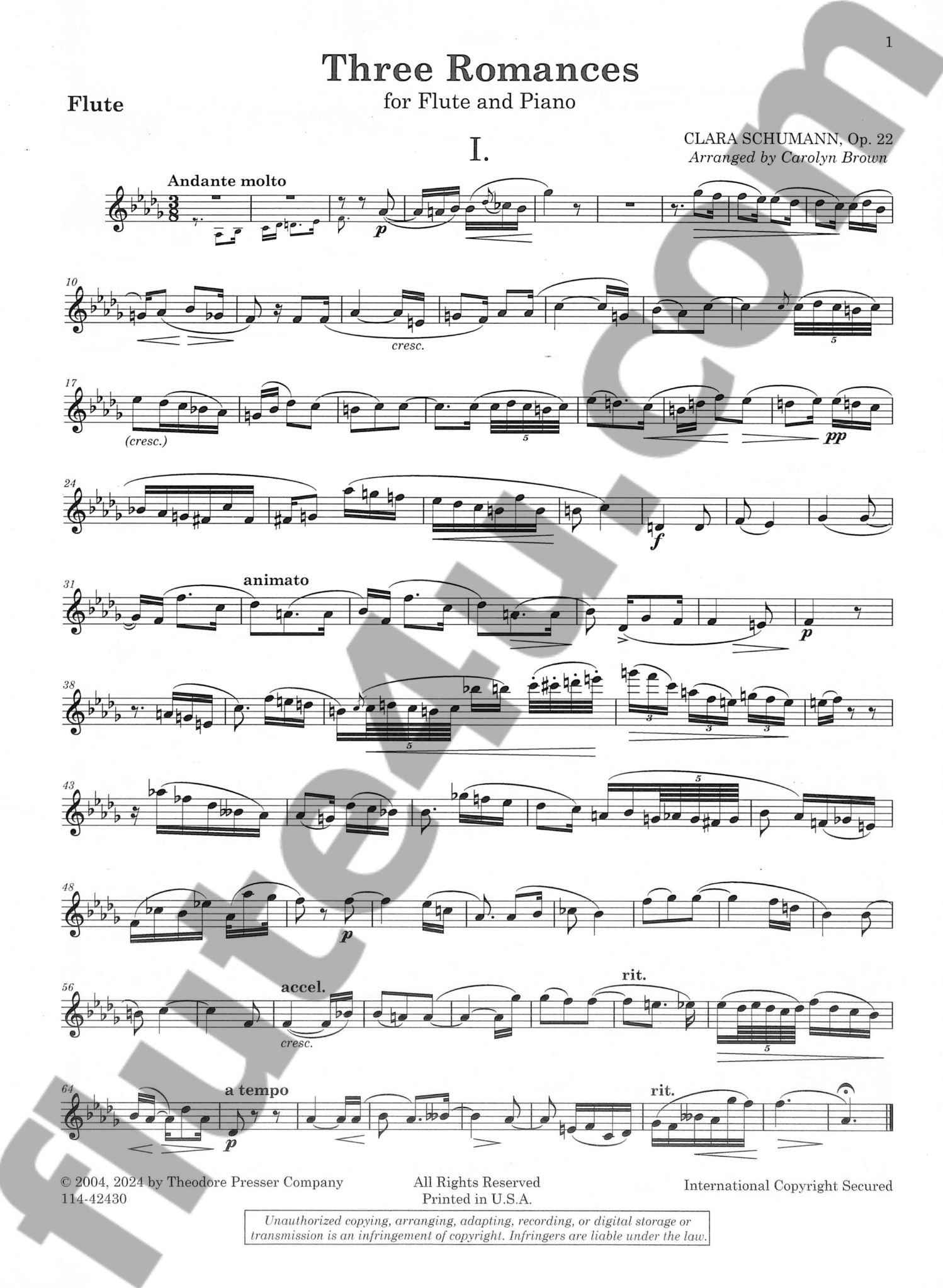 Schumann, C :: Three Romances Op. 22