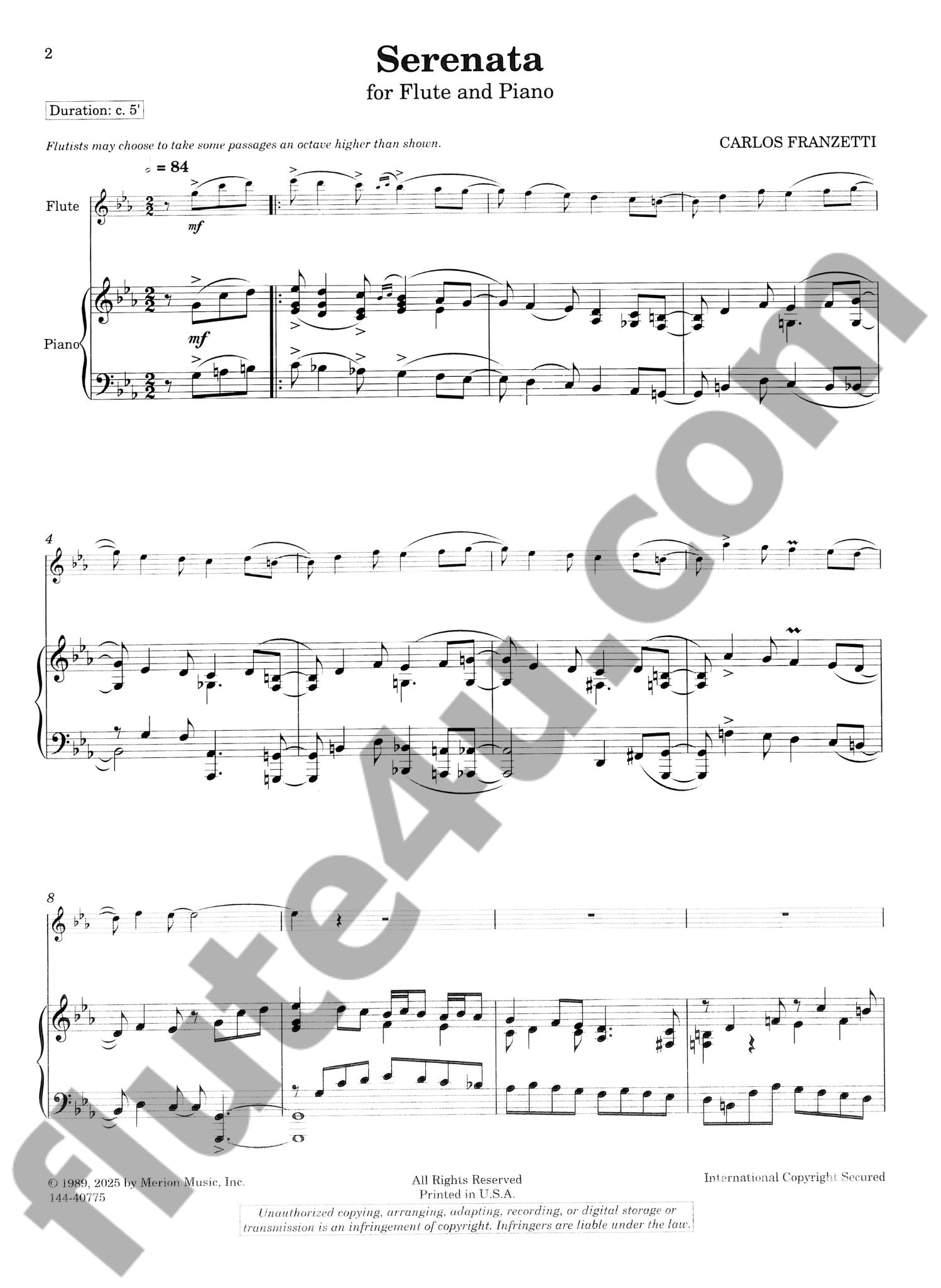 Franzetti, C :: Serenata