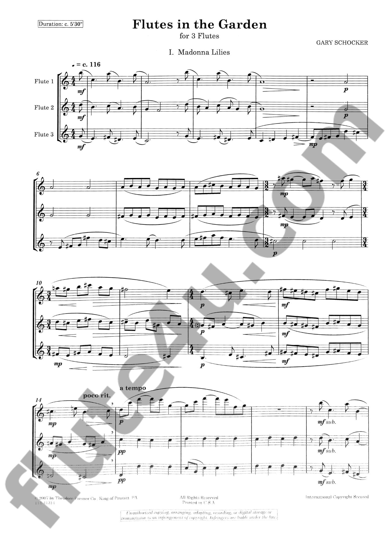 Schocker, G :: Flutes in the Garden