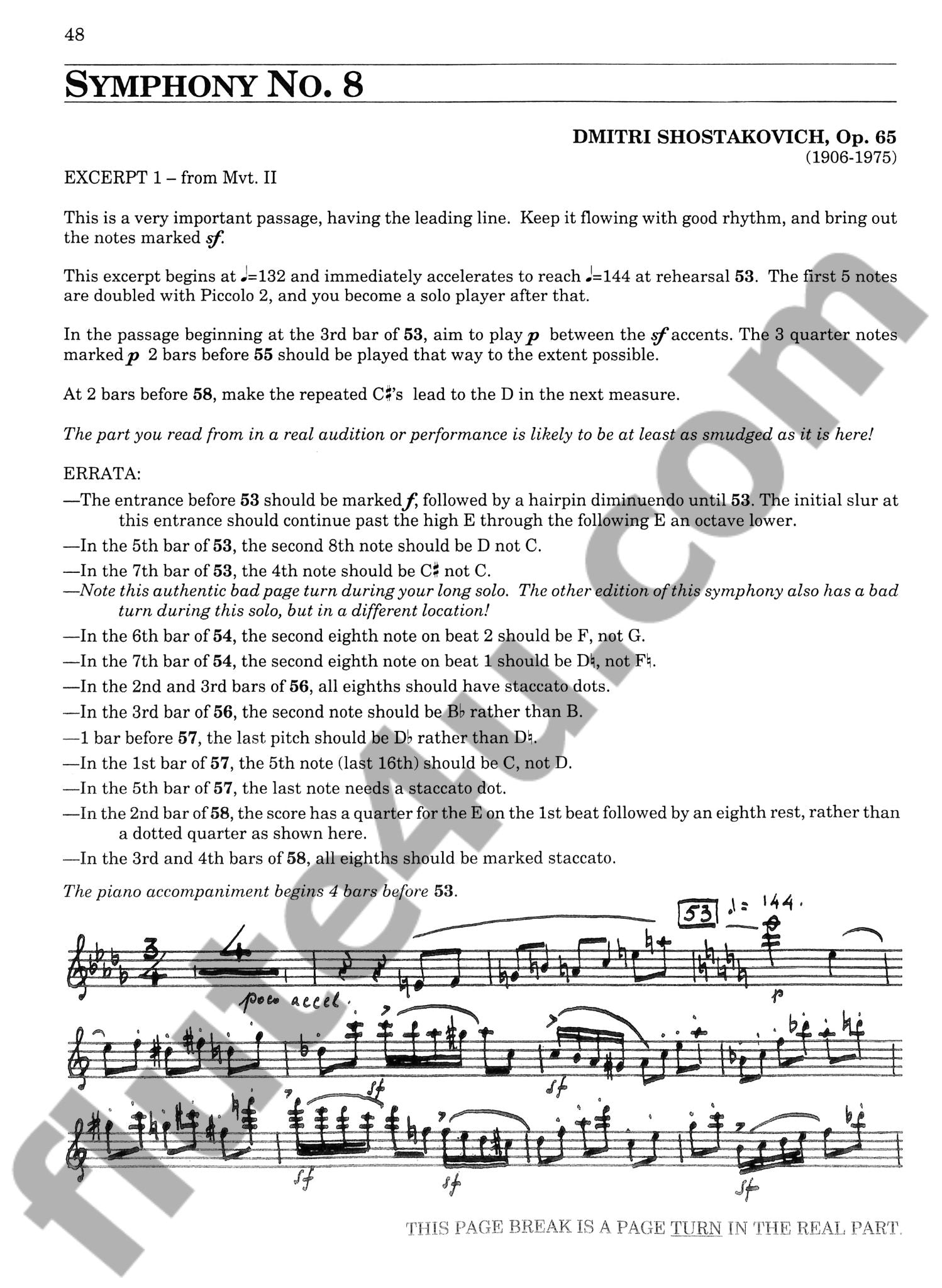 Various :: Orchestral Excerpts for Piccolo
