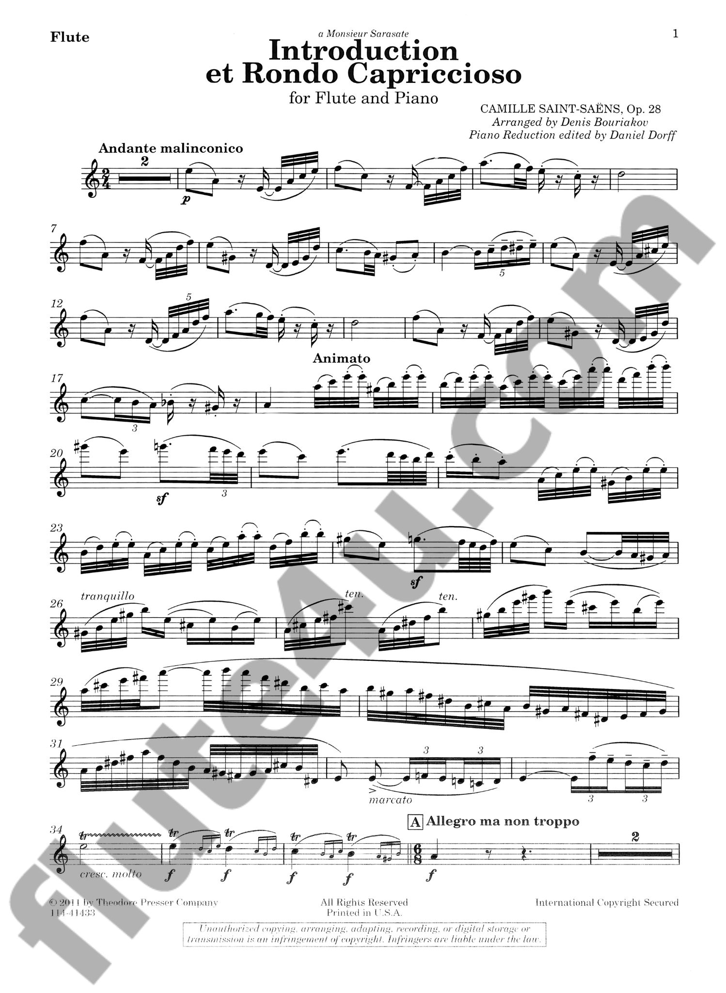 Saint-Saens, C :: Introduction et Rondo Capriccioso