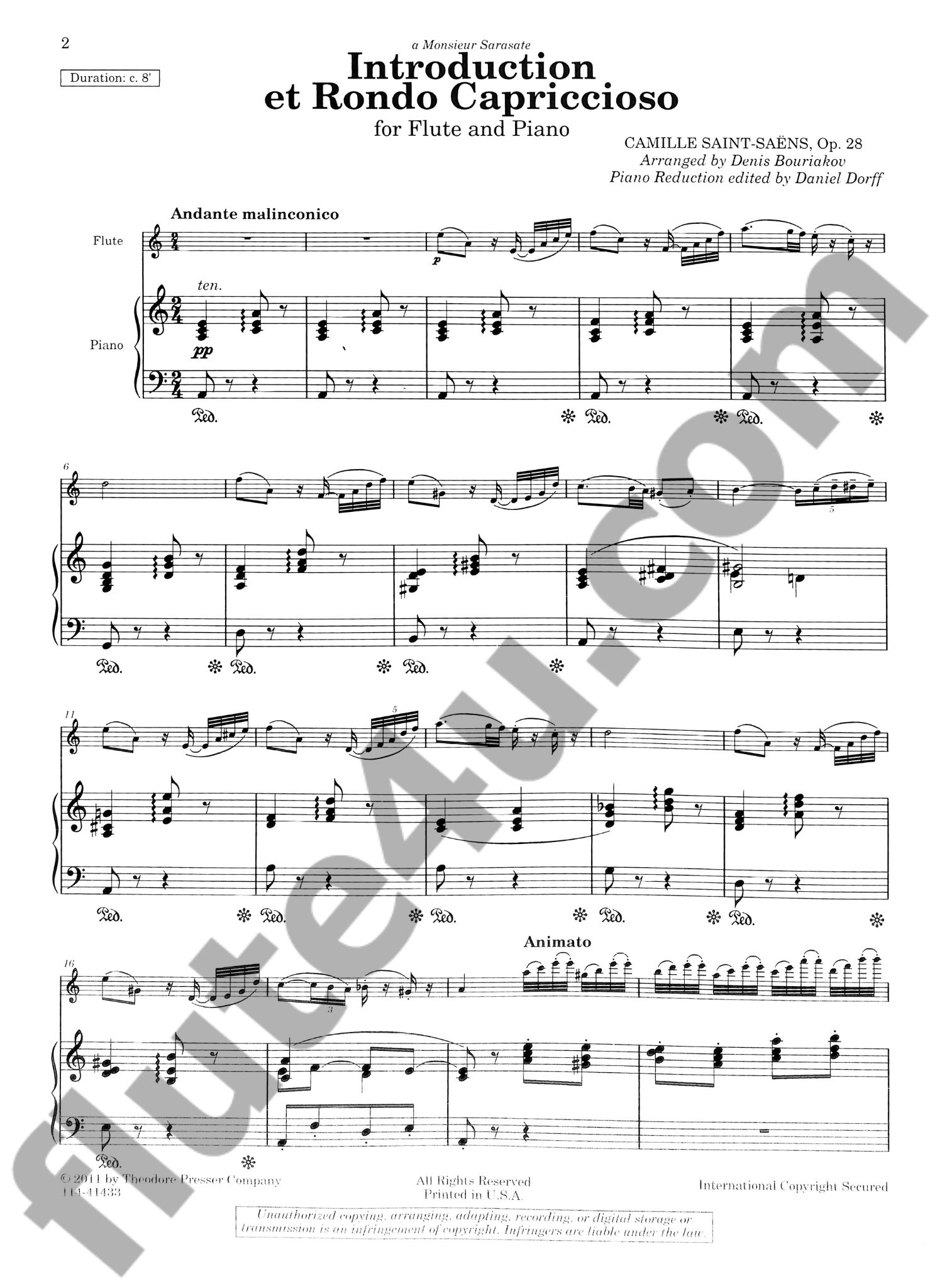 Saint-Saens, C :: Introduction et Rondo Capriccioso