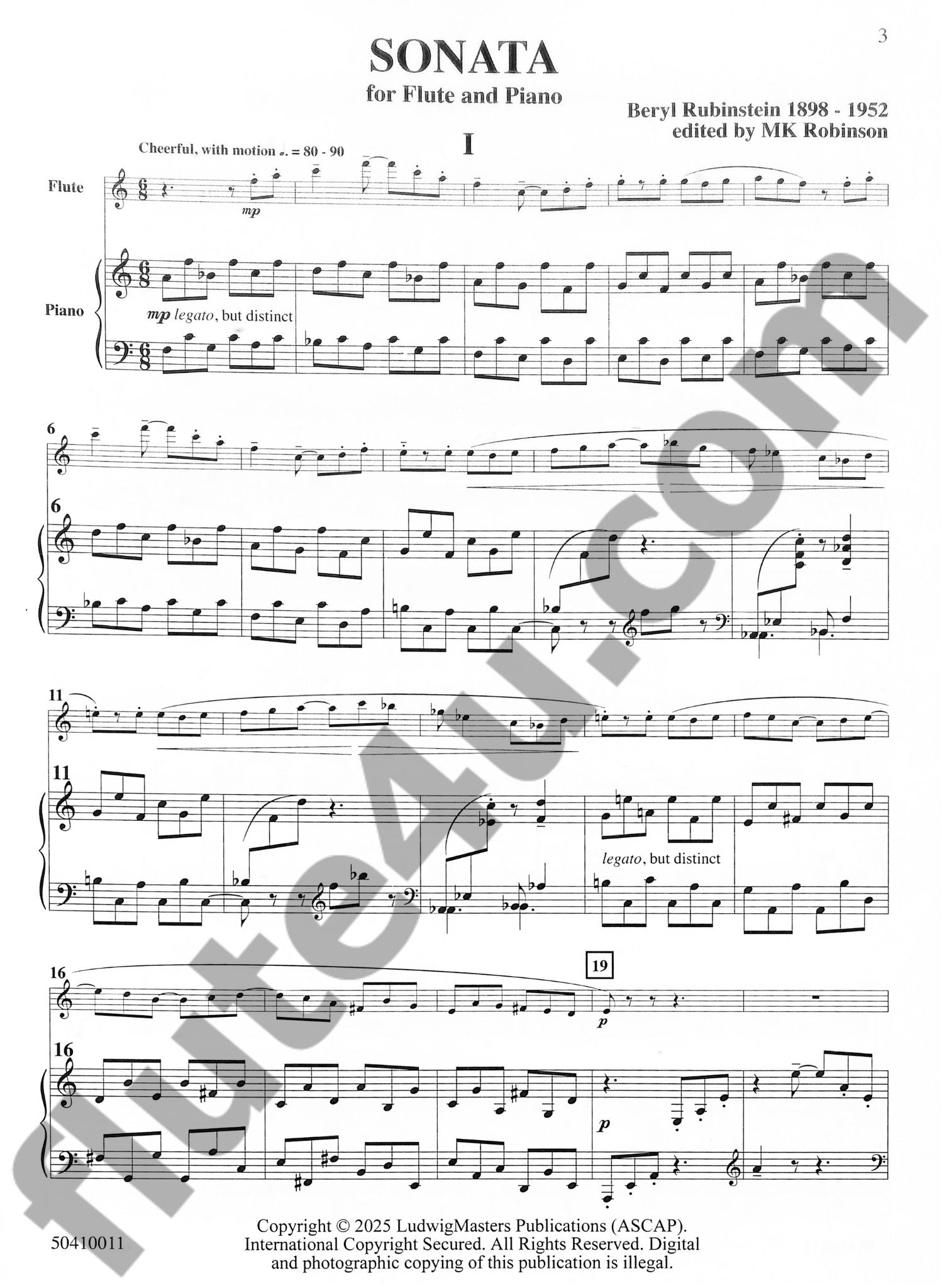 Rubinstein, B :: Sonata