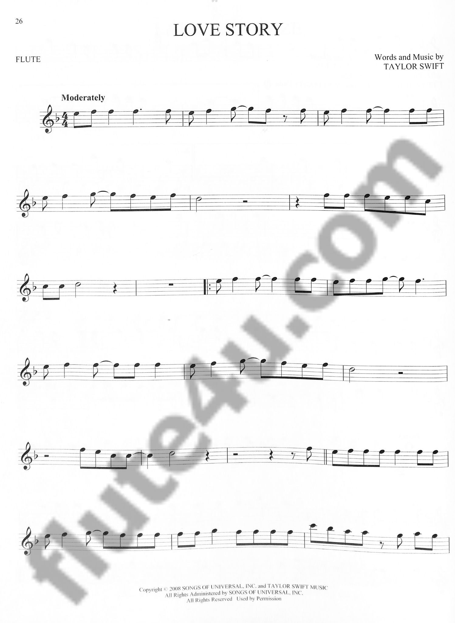 Swift, T :: Taylor Swift for Flute