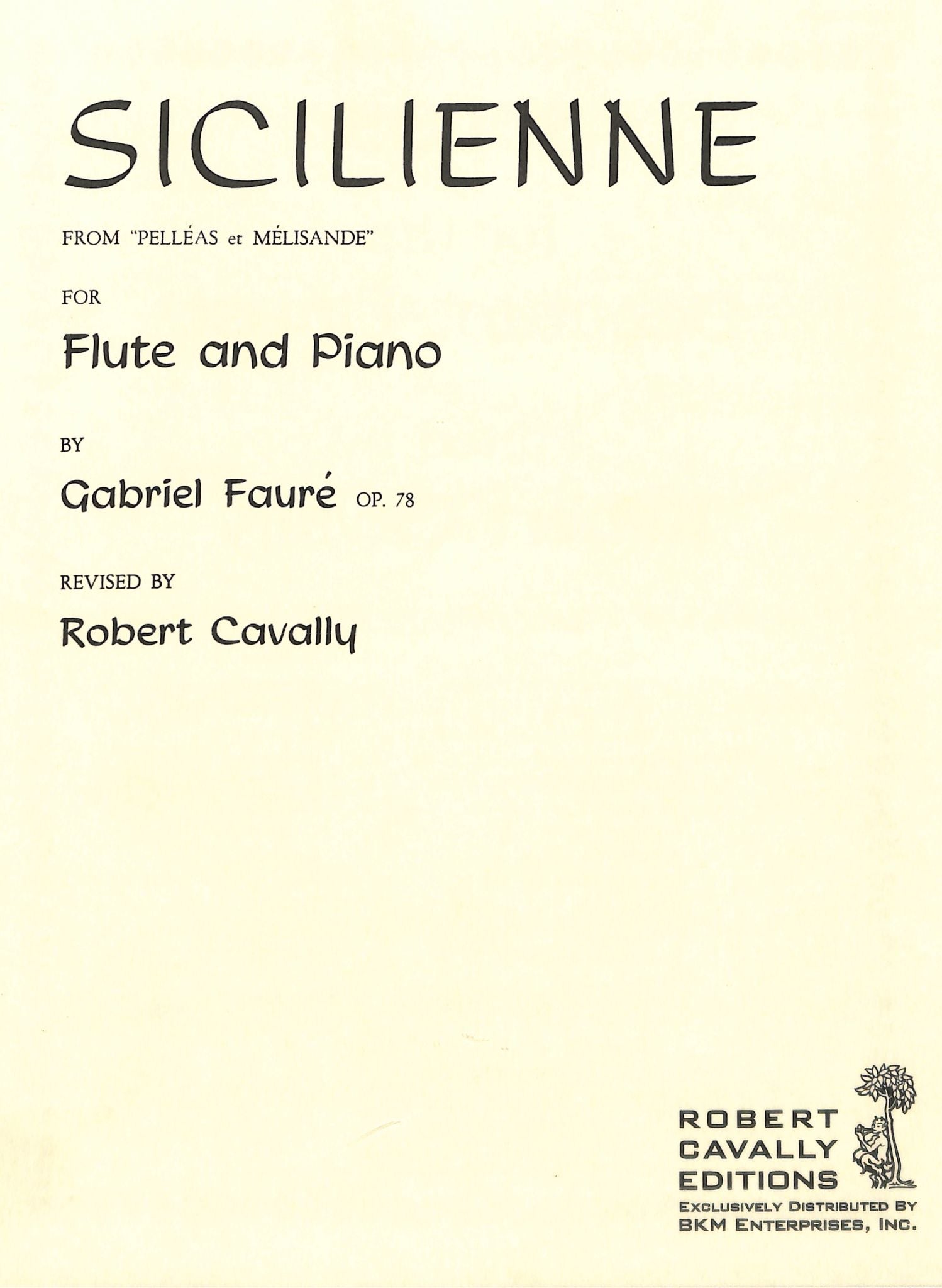 Faure, G :: Sicilienne op. 78