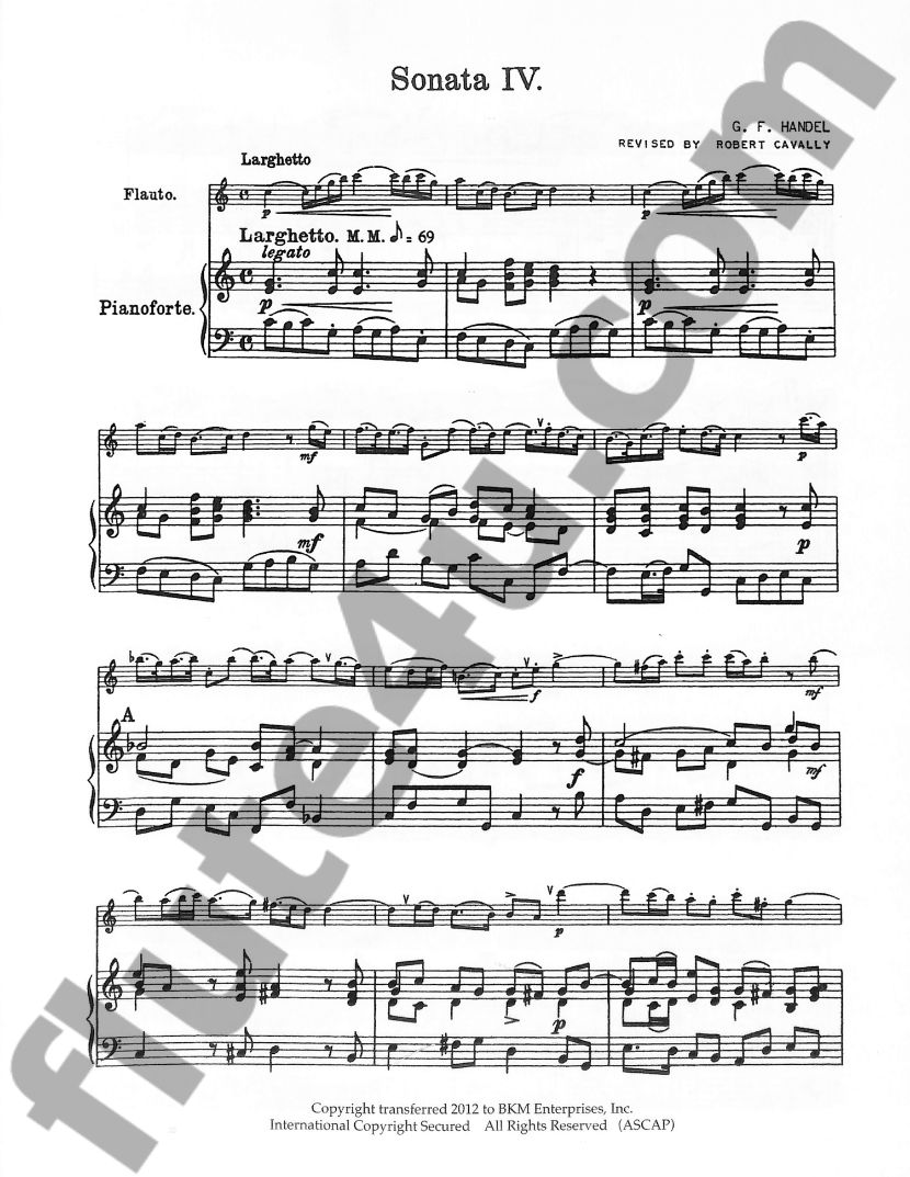 Handel, GF :: Sonata no. 4 in C major