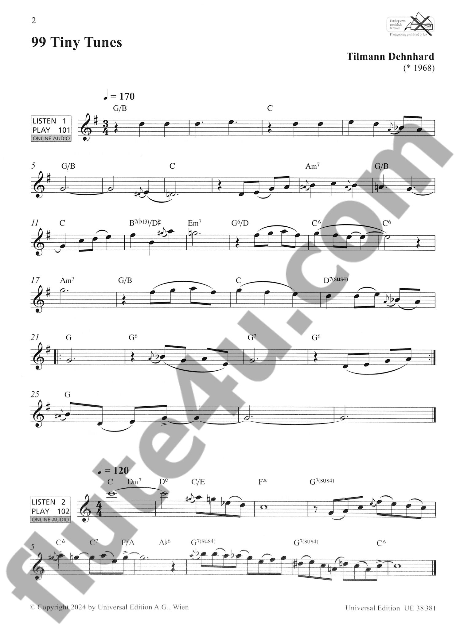 Dehnhard, T :: 99 Tiny Tunes for Solo Flute