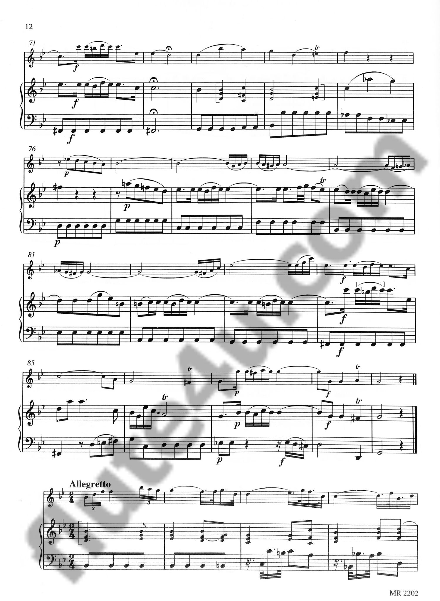 Bach, CPE :: Sonata in B flat Major Wq. 161.2/H. 578