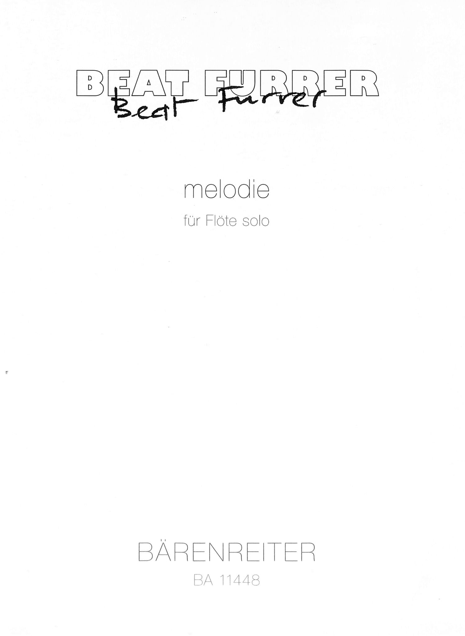 Furrer, B :: Melodie